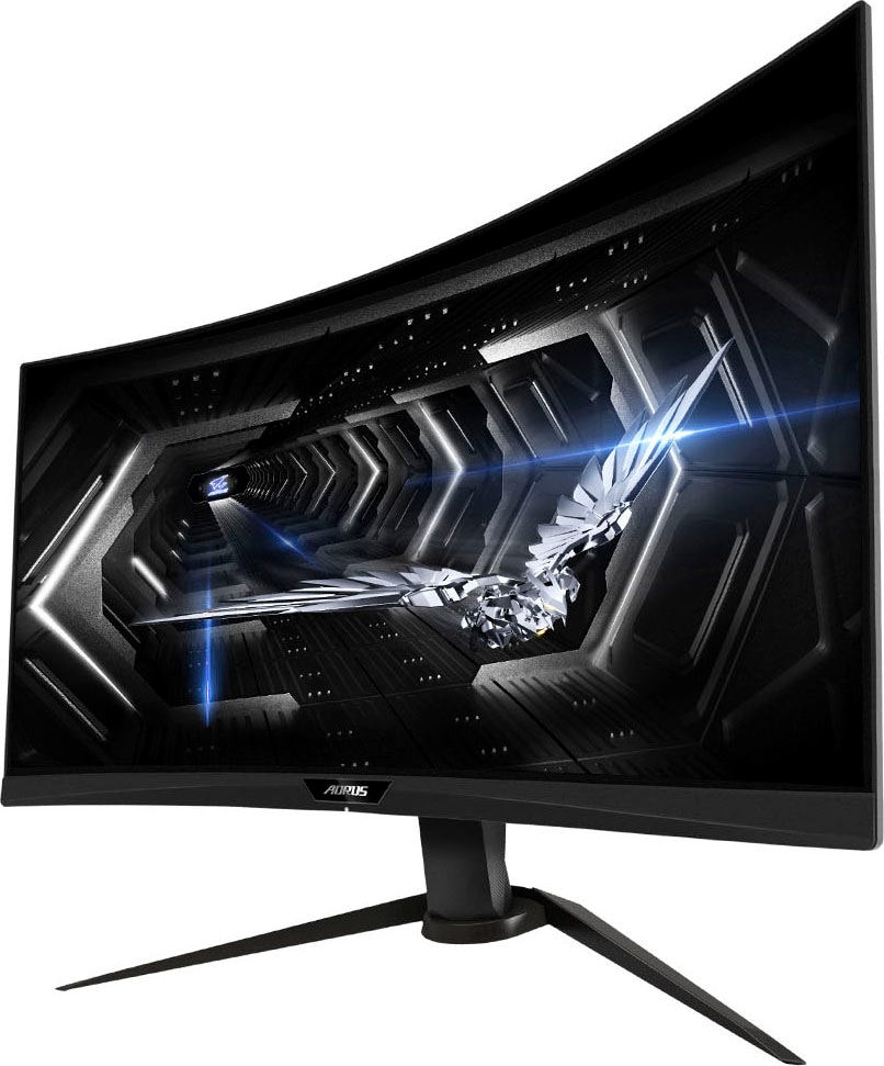 Gigabyte Gaming-Monitor »AORUS CV27Q«, 68,6 cm/27 Zoll, 2560 x 1440 px, QHD, 1 ms Reaktionszeit, 165 Hz, Neigbarkeit -20°C ~ +20°C