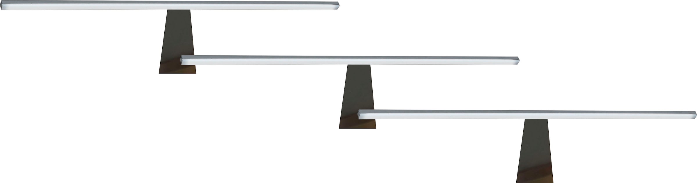 Aufbauleuchte MUSTERRING, B:60cm H:6cm T:19cm, silber, Leuchten, "Imola W", in drei Set-Varianten