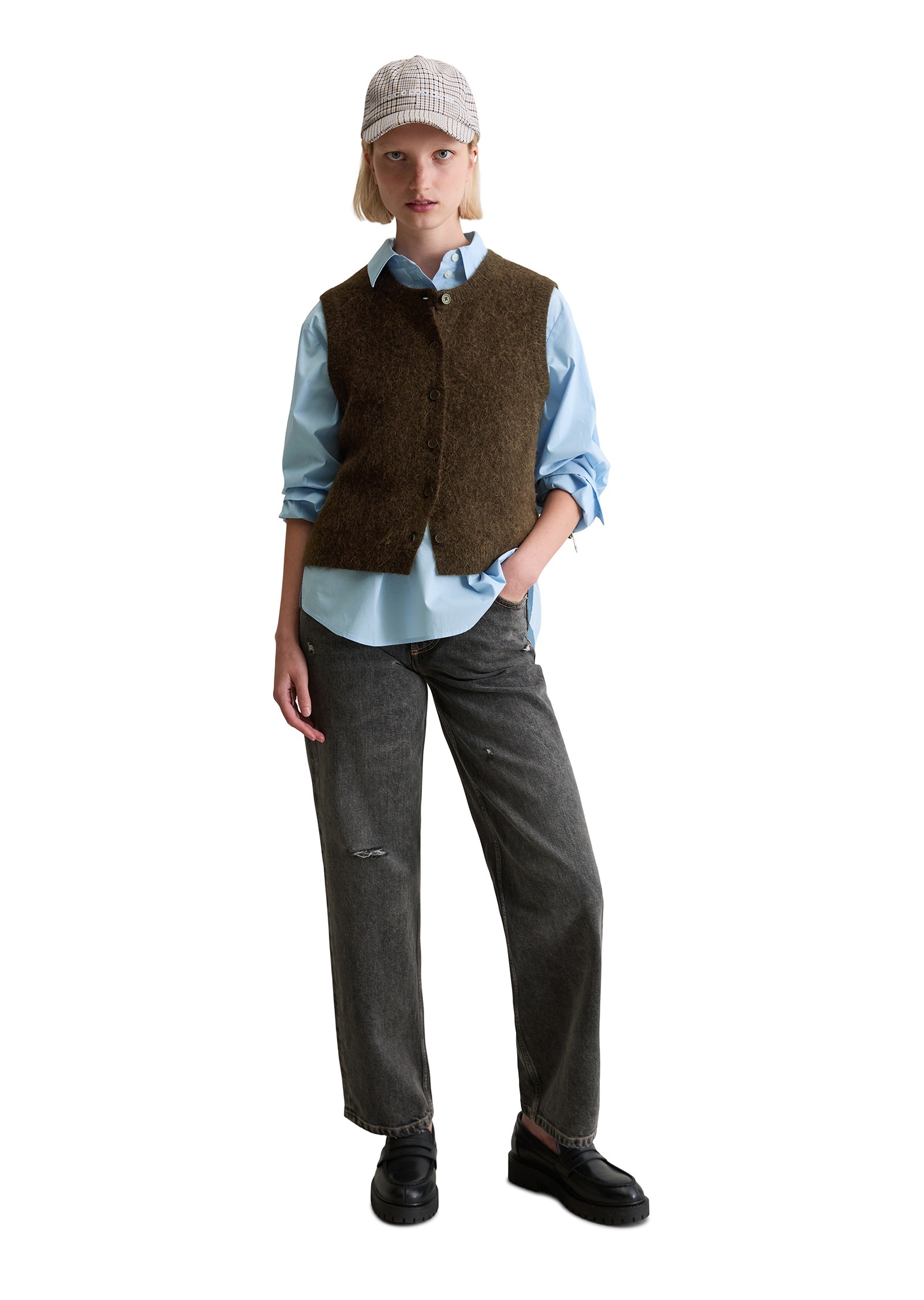 Marc O'Polo DENIM Strickweste »aus Alpakawolle-Wolle-Mix«