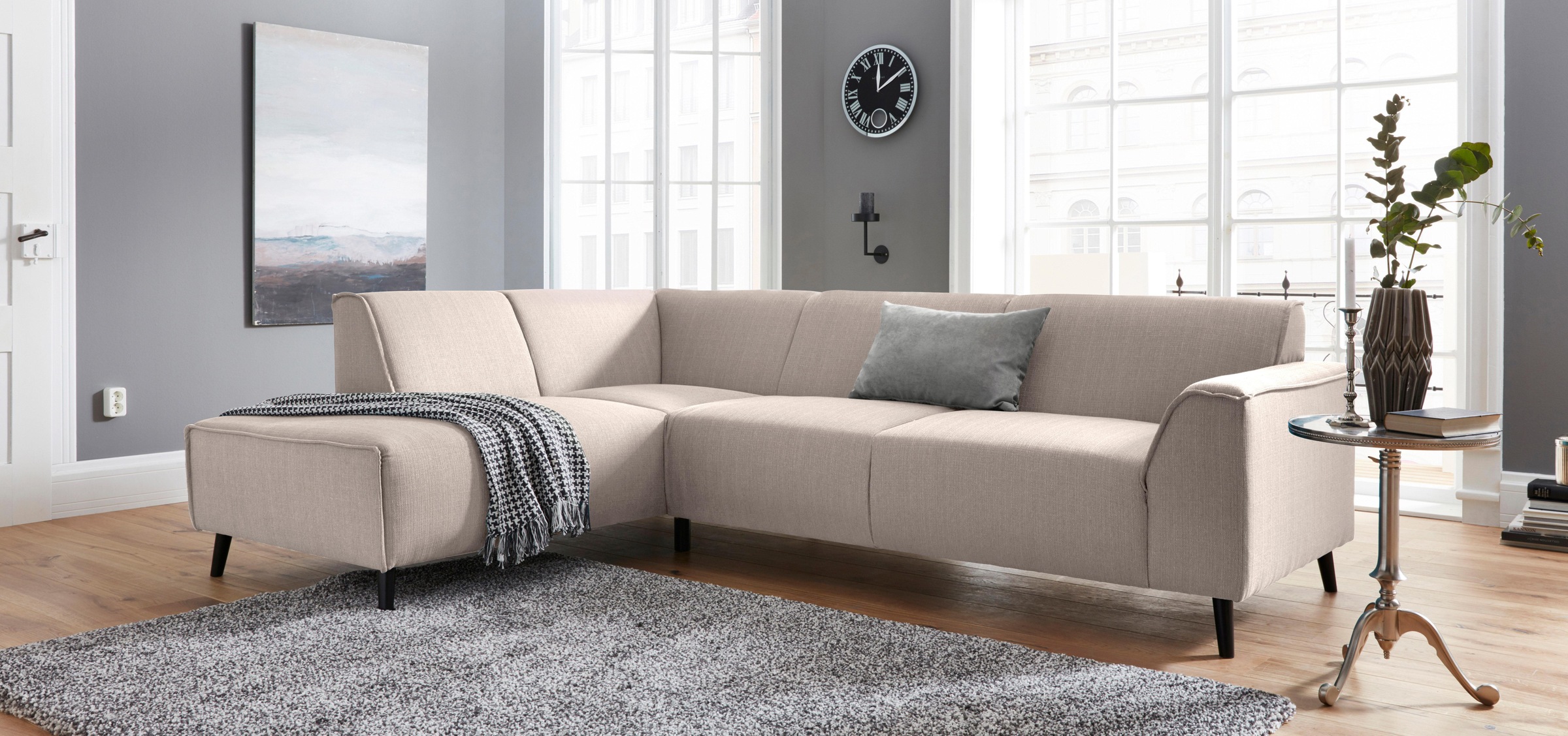 DOMO collection Ecksofa "Amora, inkl. Federkern für mehr Sitzkomfort, Breit günstig online kaufen