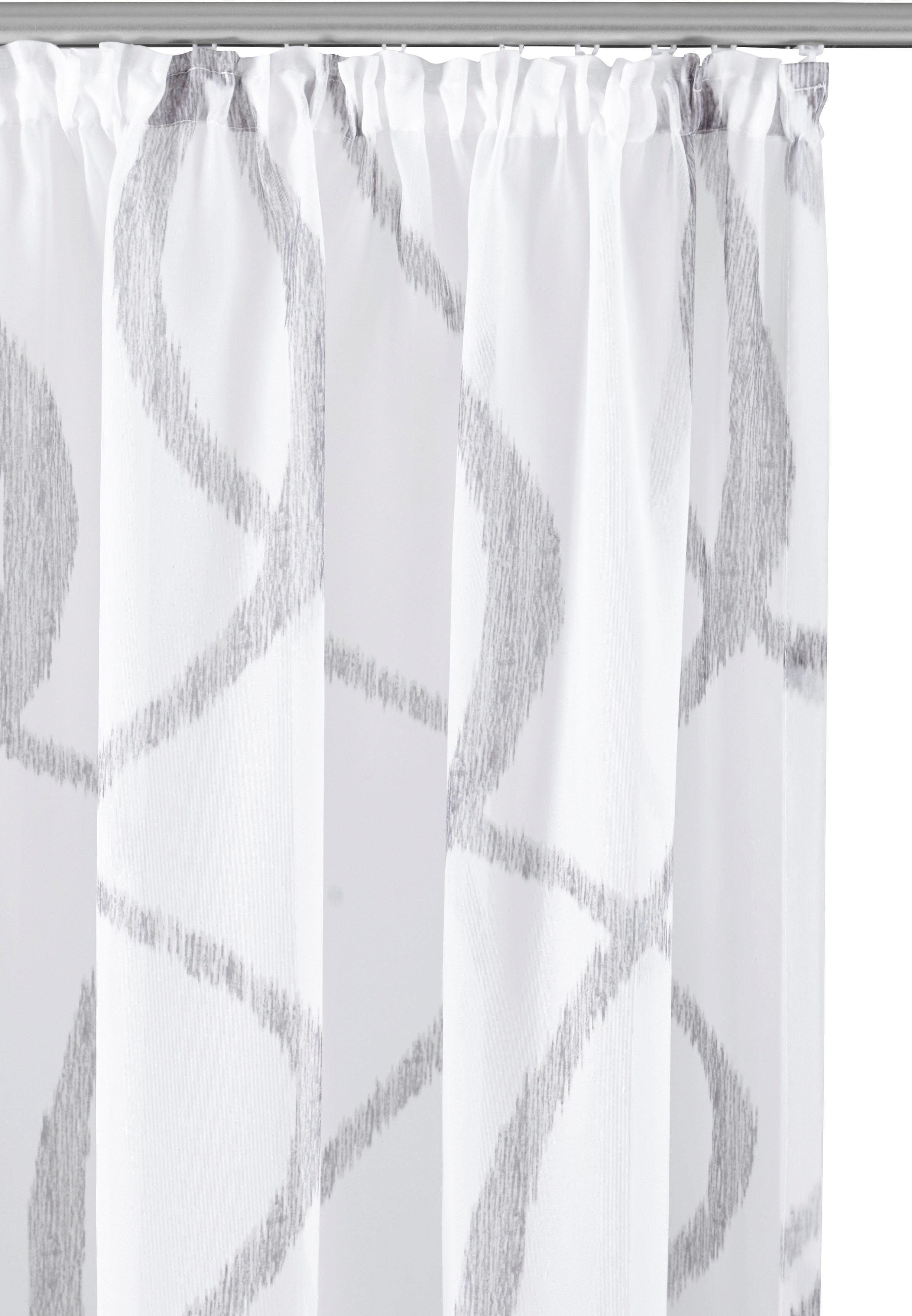 Thumbnail - my home Gardine "Bene" Kräuselband 1 Stk. tlg. Transparent, gemustert, glatt, verschiedene Größen