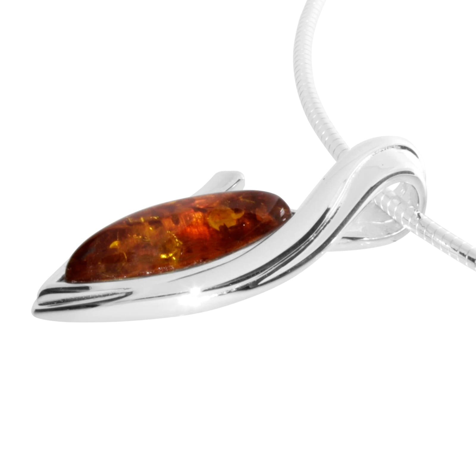 OSTSEE-SCHMUCK Kette mit Anhänger »- Gleiter-Rikke - Silber 925/000 - Bernstein«