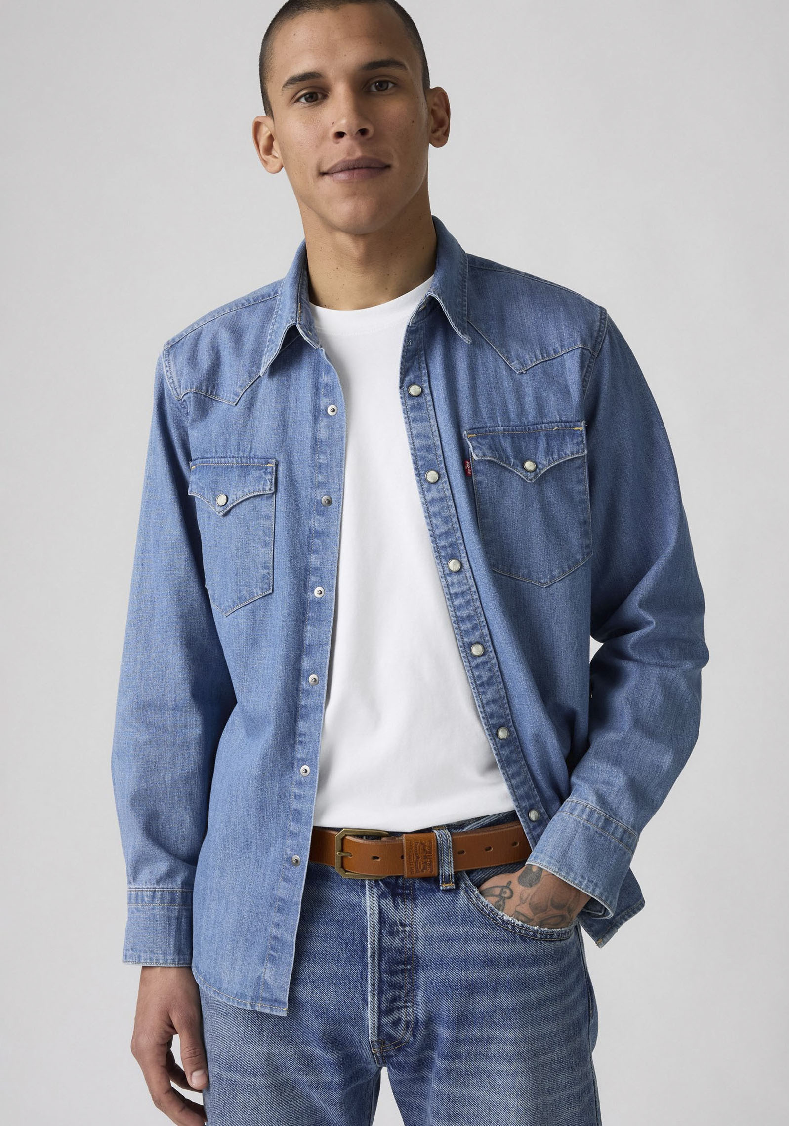 Thumbnail - Levis Ledergürtel "WIDE LOOP TWO HORSE BELT", mit Logoprägung