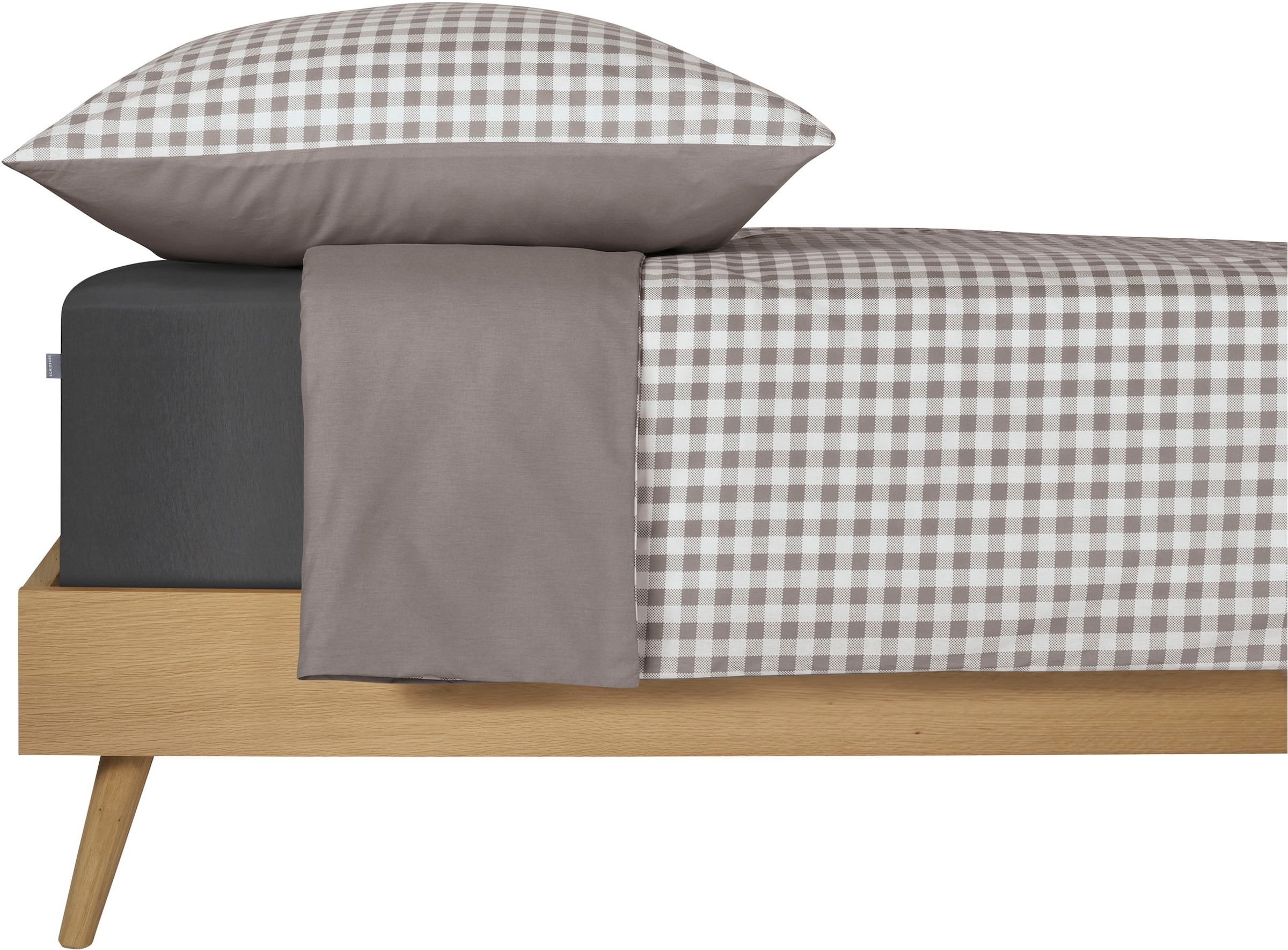 Schiesser Wendebettwäsche »Vichy aus weicher Baumwolle mit Karos«, Made in Green