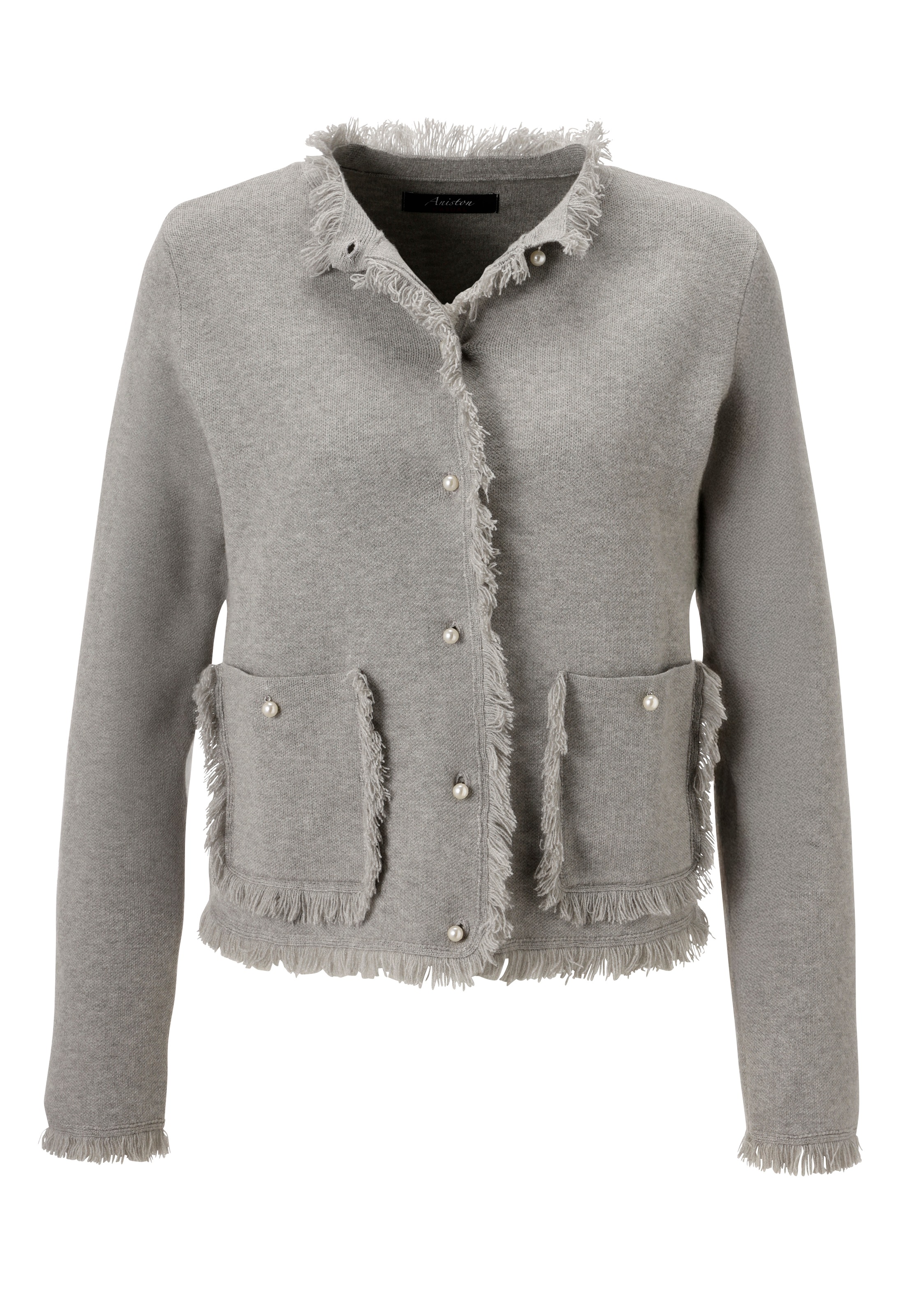 Aniston CASUAL Strickjacke, aufwändig mit Franzen verziert - NEUE KOLLEKTION