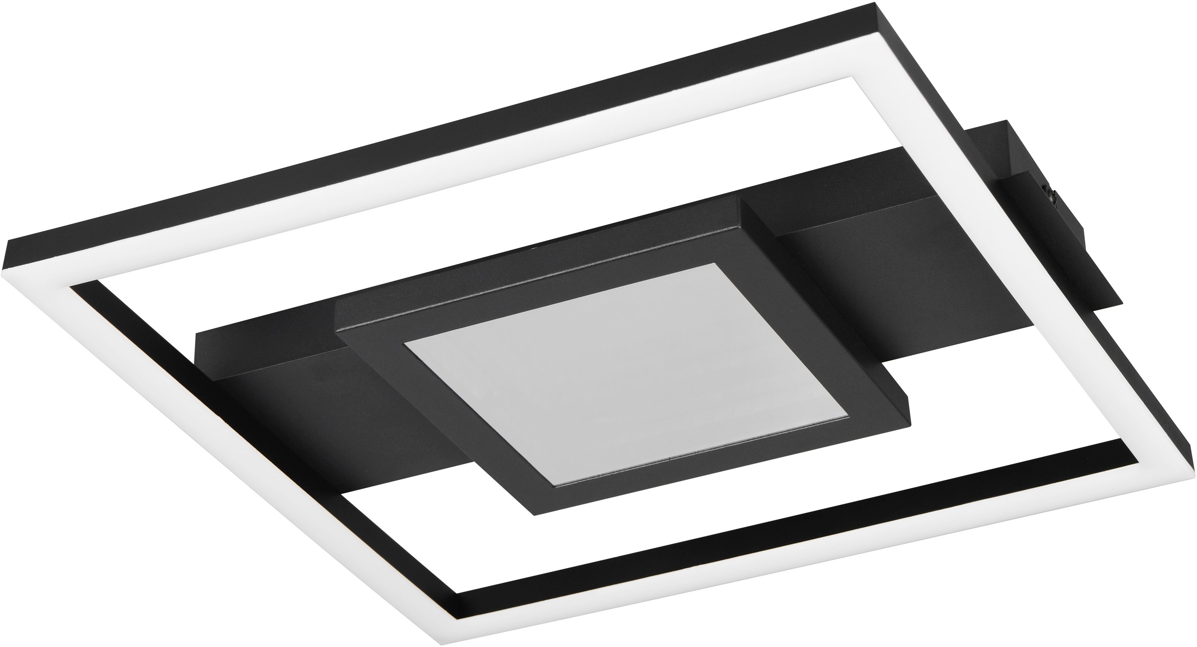 REALITY Leuchten LED Deckenleuchte »WHEELER, LED Deckenlampe 16W 2000 Lumen 3000K warmweißes Licht«, 1 flammig, Leuchtmittel LED-Board | LED fest integriert, Lichteffekte mit Spiegelfolie, 35 x 33 cm, Wand- oder Deckenleuchte