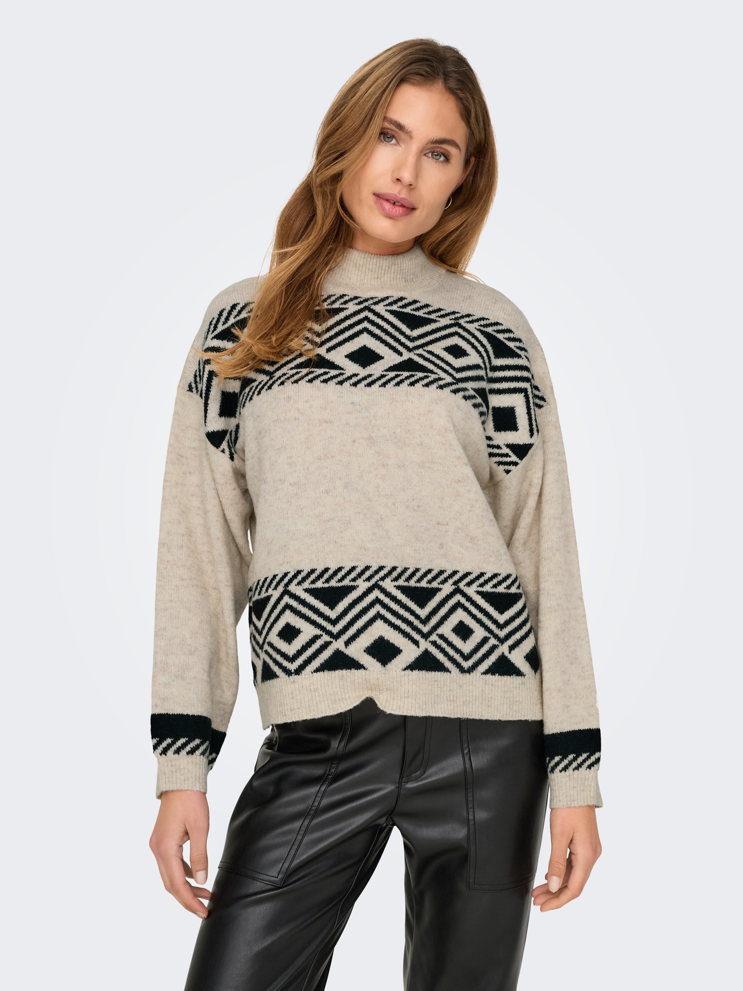 ONLY Stehkragenpullover "ONLVICTORIA L/S PULLOVER KNT NOOS" günstig online kaufen