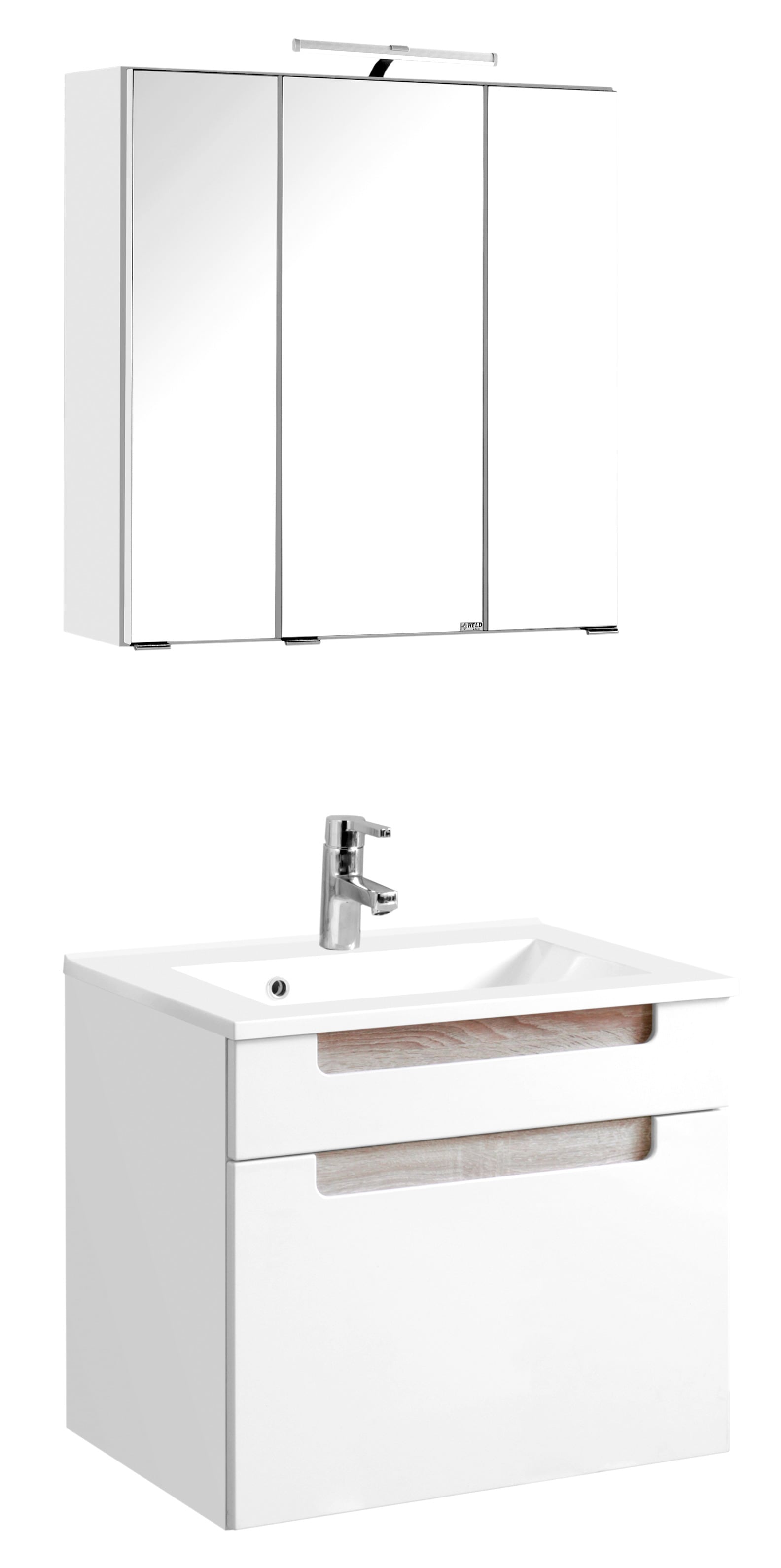 welltime Badmöbel-Set "Siena" 2 Stk. tlg. Spiegelschrank inklusive LED-Bele günstig online kaufen