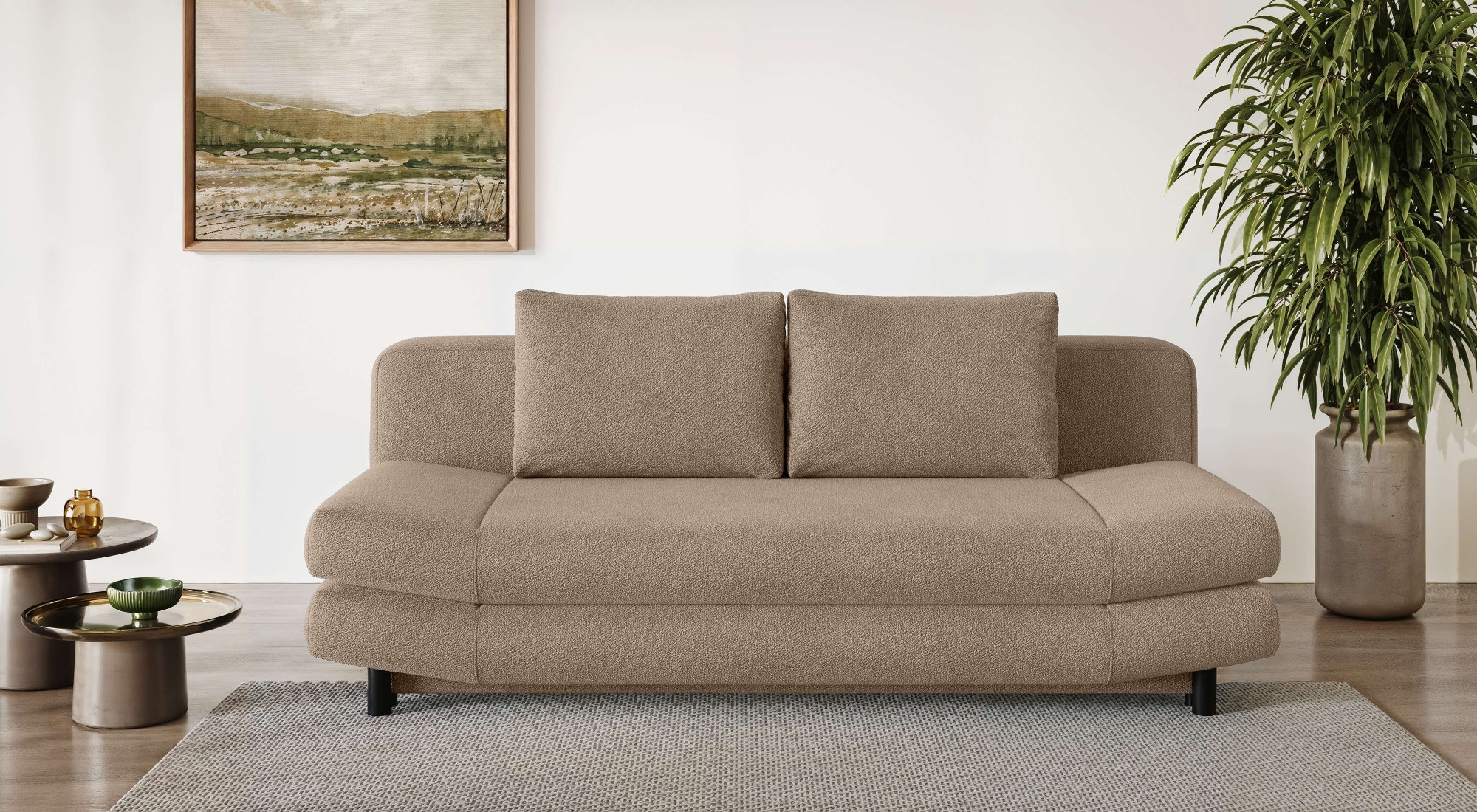 Home affaire 3-Sitzer "LENNARA Schlafsofa mit Bettkasten, Maße B/T/H: 209/9 günstig online kaufen