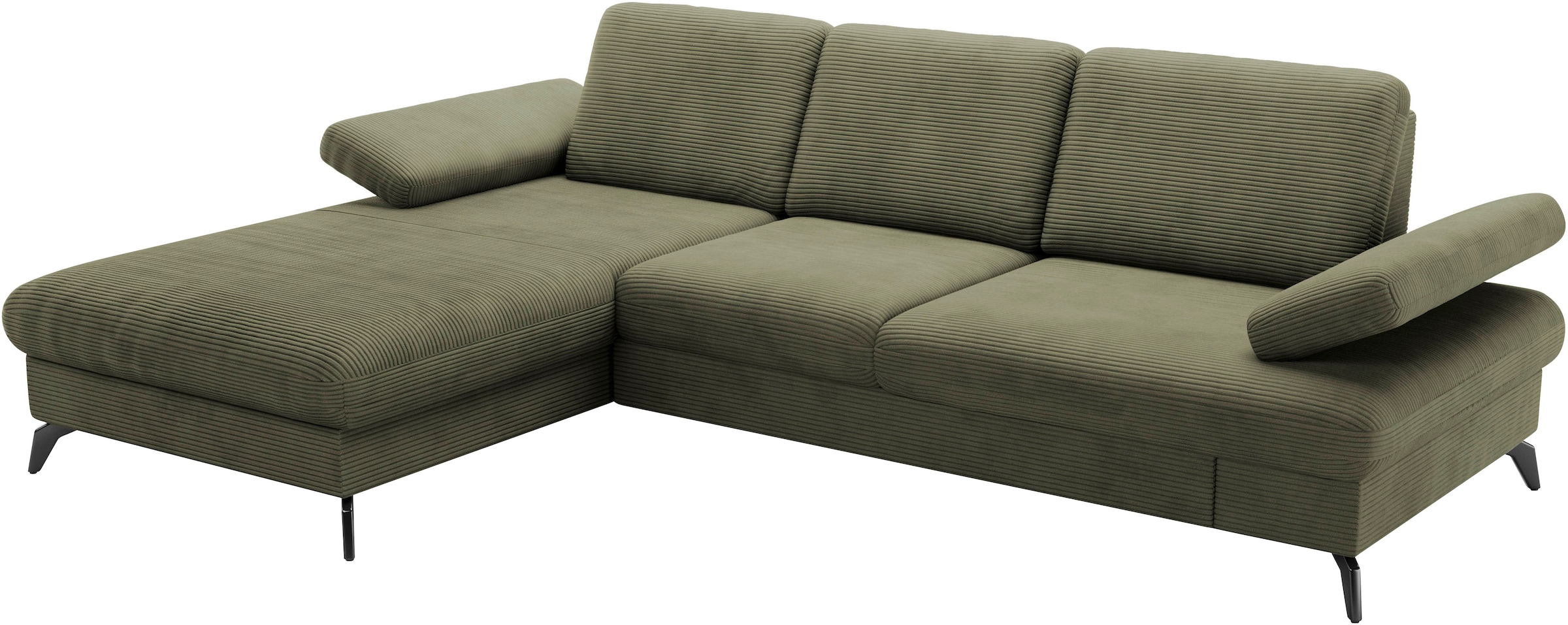 sit&more Ecksofa »Morris Jubi L-Form«, inkl. Armteilfunktion und 1 Zierkissen, wahlweise mit Bettfunktion