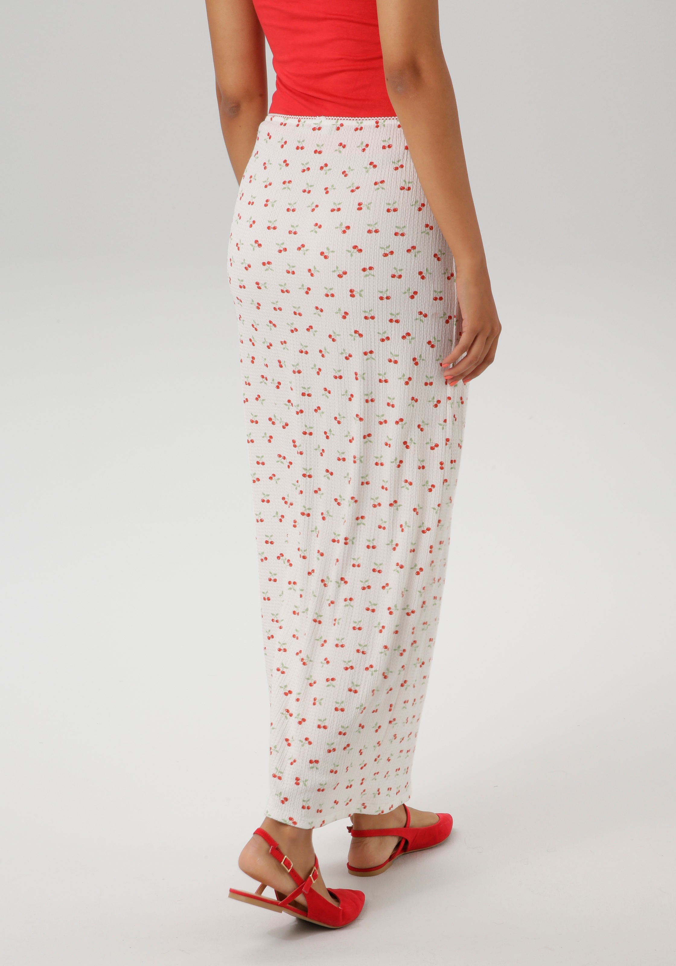 Aniston CASUAL Maxirock, allover mit Kirschen bedruckt günstig online kaufen