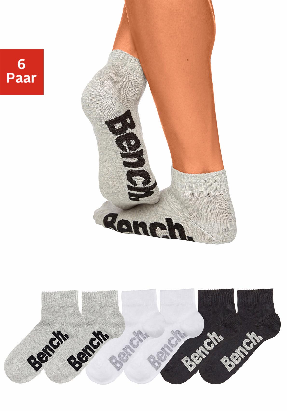 Bench. Kurzsocken "Damen Herren Socken Kurzschaft mit Komfortbund" Packung, 6 Stk. tlg. mit komfortablem Rippbündchen