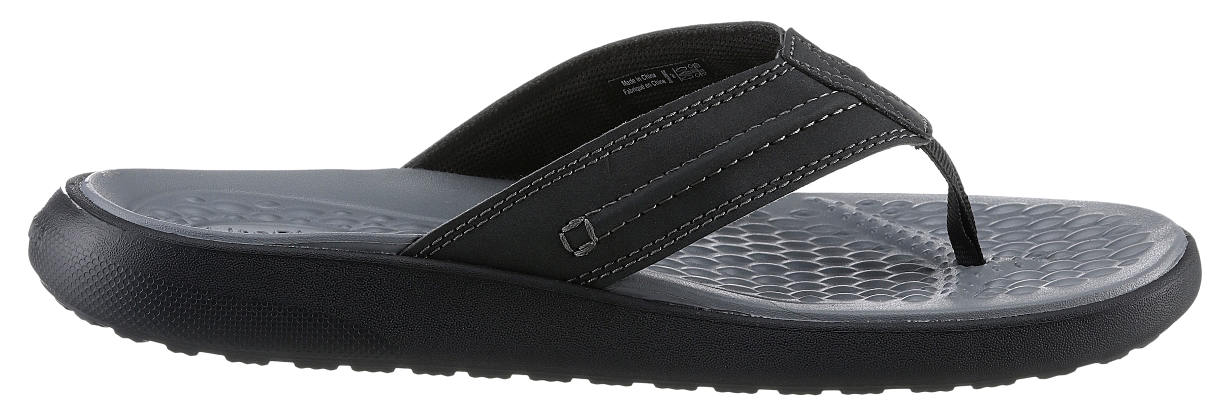 Crocs Zehentrenner »Yukon Vista II Flip«, Sandale, Sommerschuh mit Ziernaht