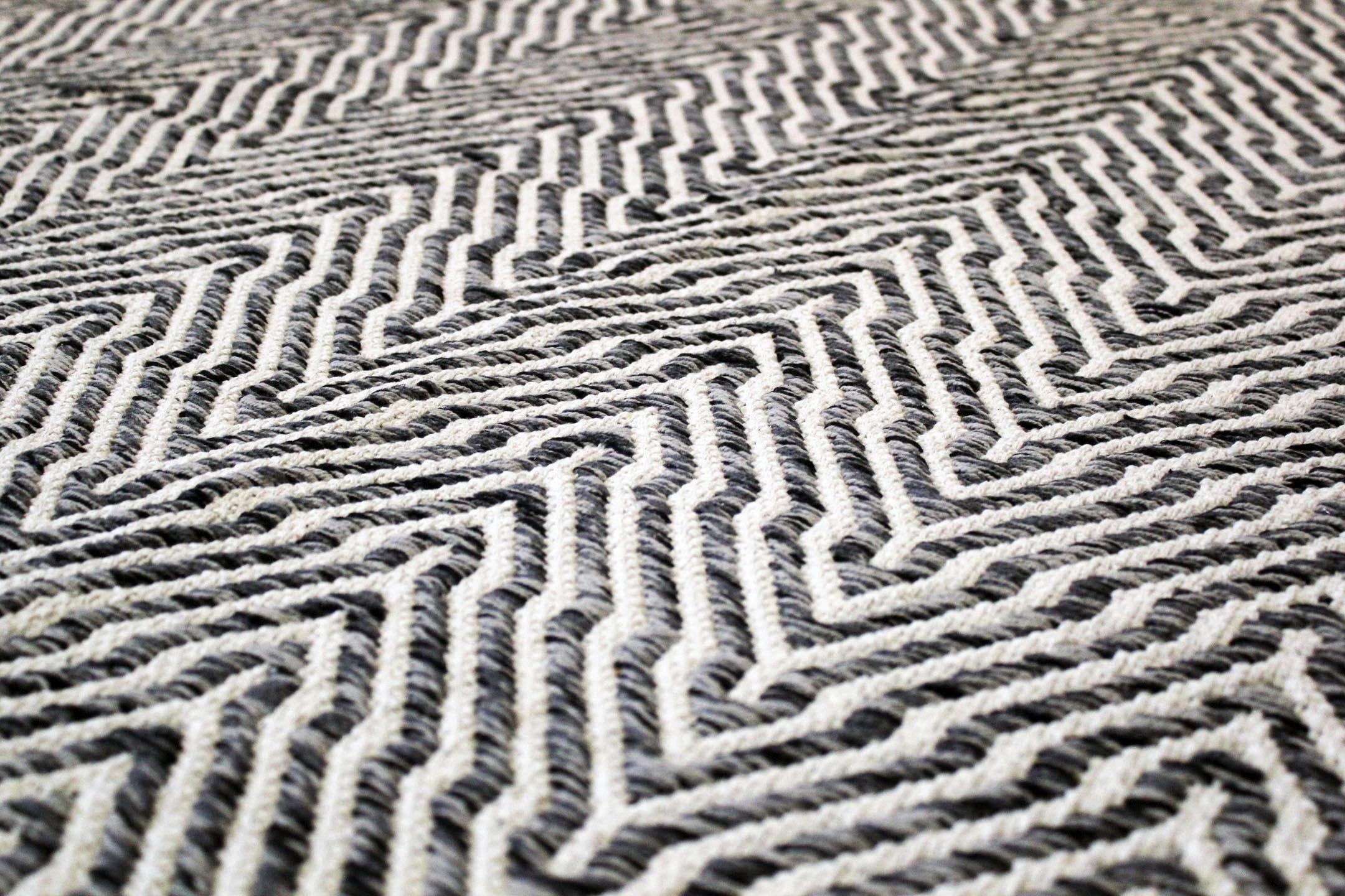 calo-deluxe Teppich »Luba 433«, rechteckig, 7 mm Höhe, reine Baumwolle, handgewebt, Wohnzimmer, Kinderzimmer
