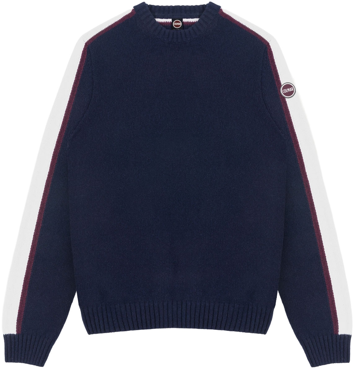Colmar Strickpullover weiche Wollmischung, Regular Fit, Kontraststreifen