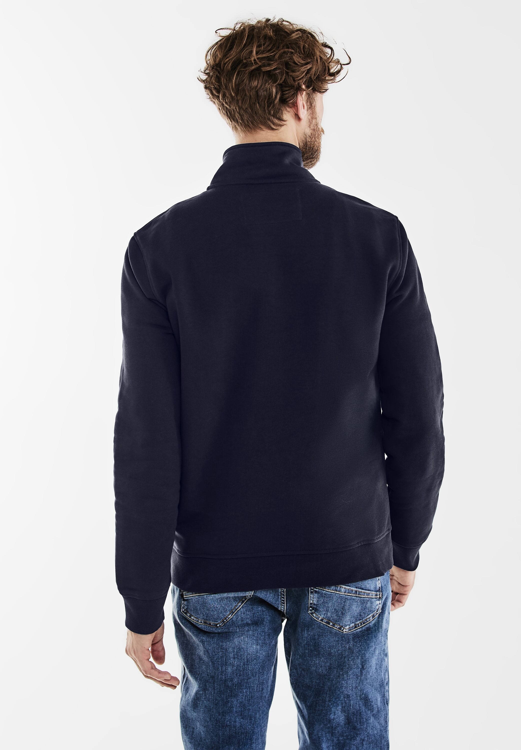 STREET ONE MEN Sweatshirt, mit Stehkragen