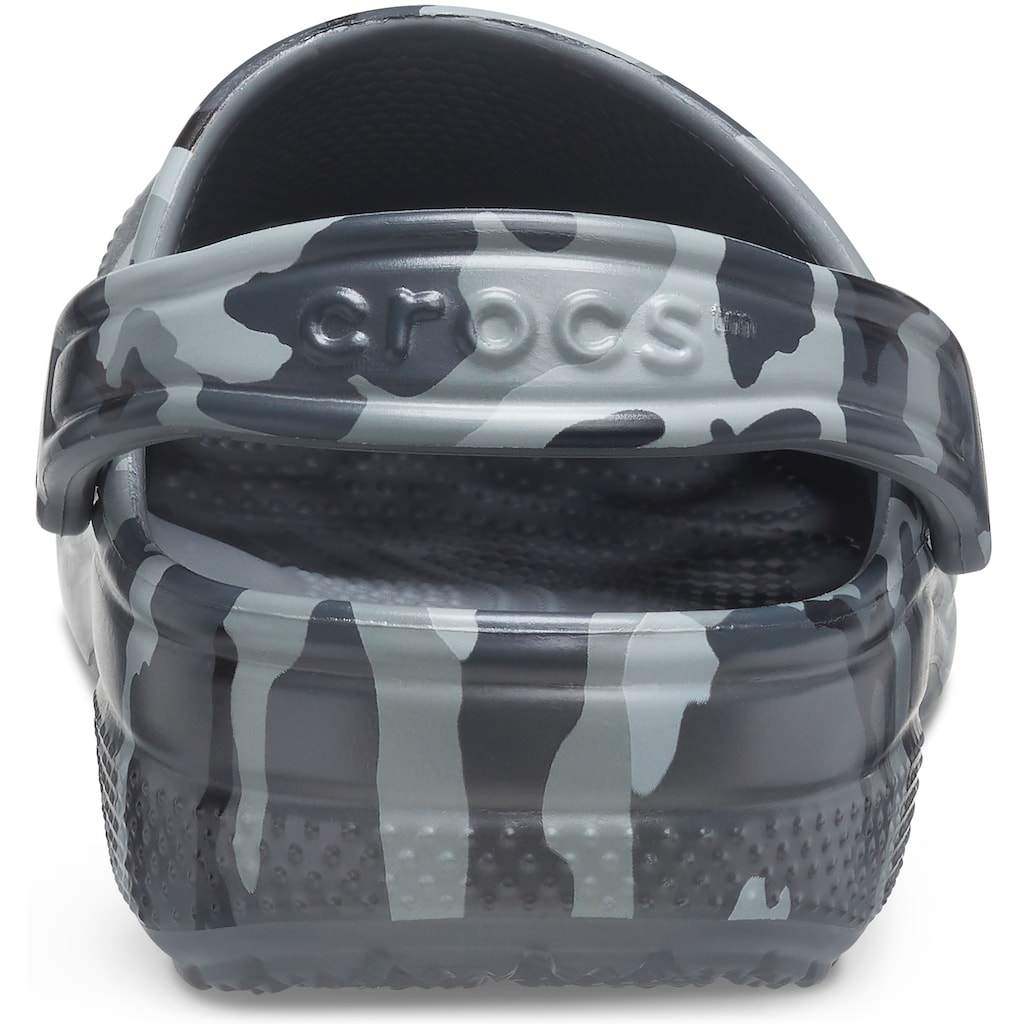 Crocs Clog »Classic Printed Camo Clog«, Sommerschuh, Gartenschuh, Poolslides, mit allover Muster