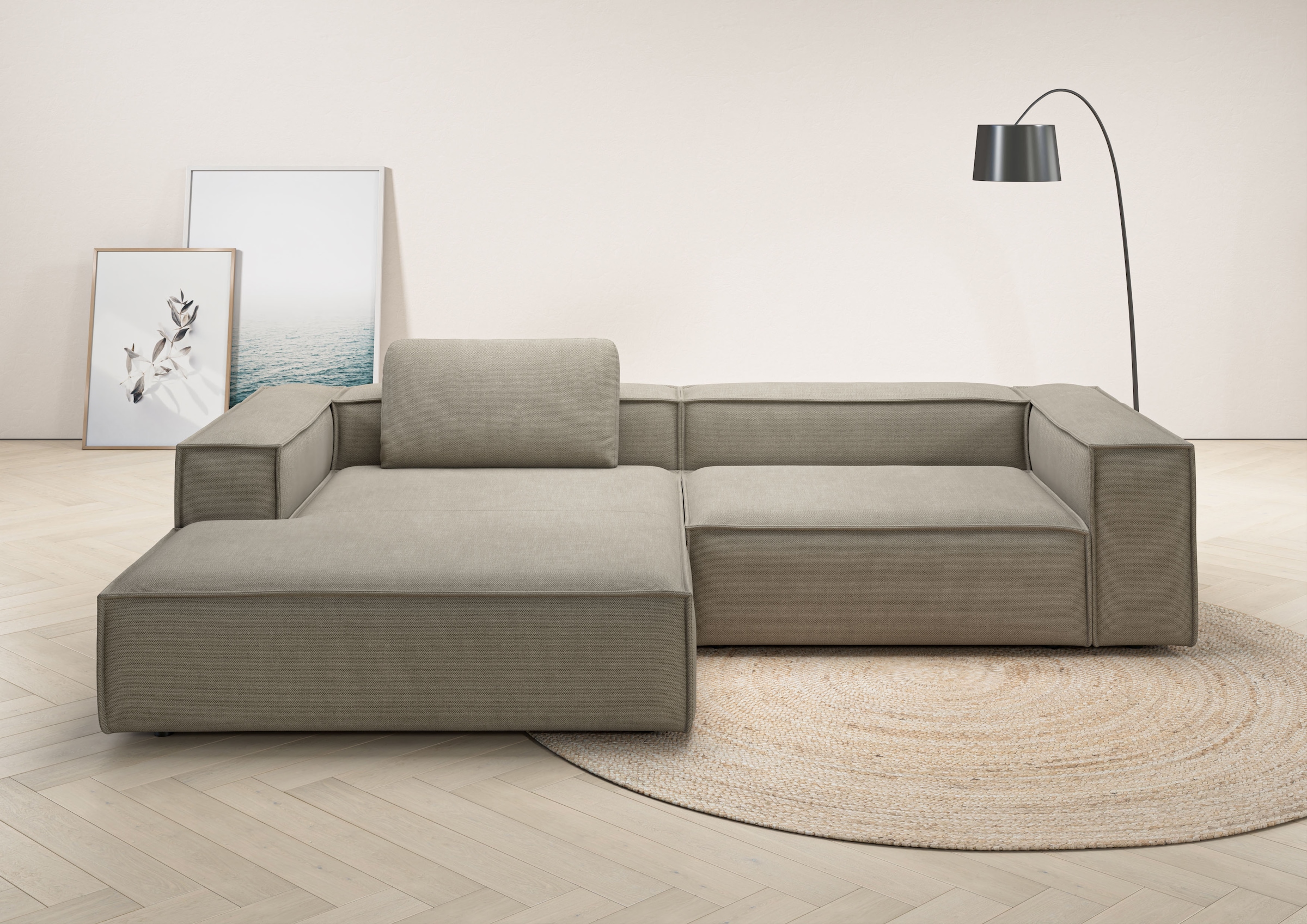 Home affaire Ecksofa "Watertown, modernes XXL L-Form, 306 cm breit" Großzüg günstig online kaufen