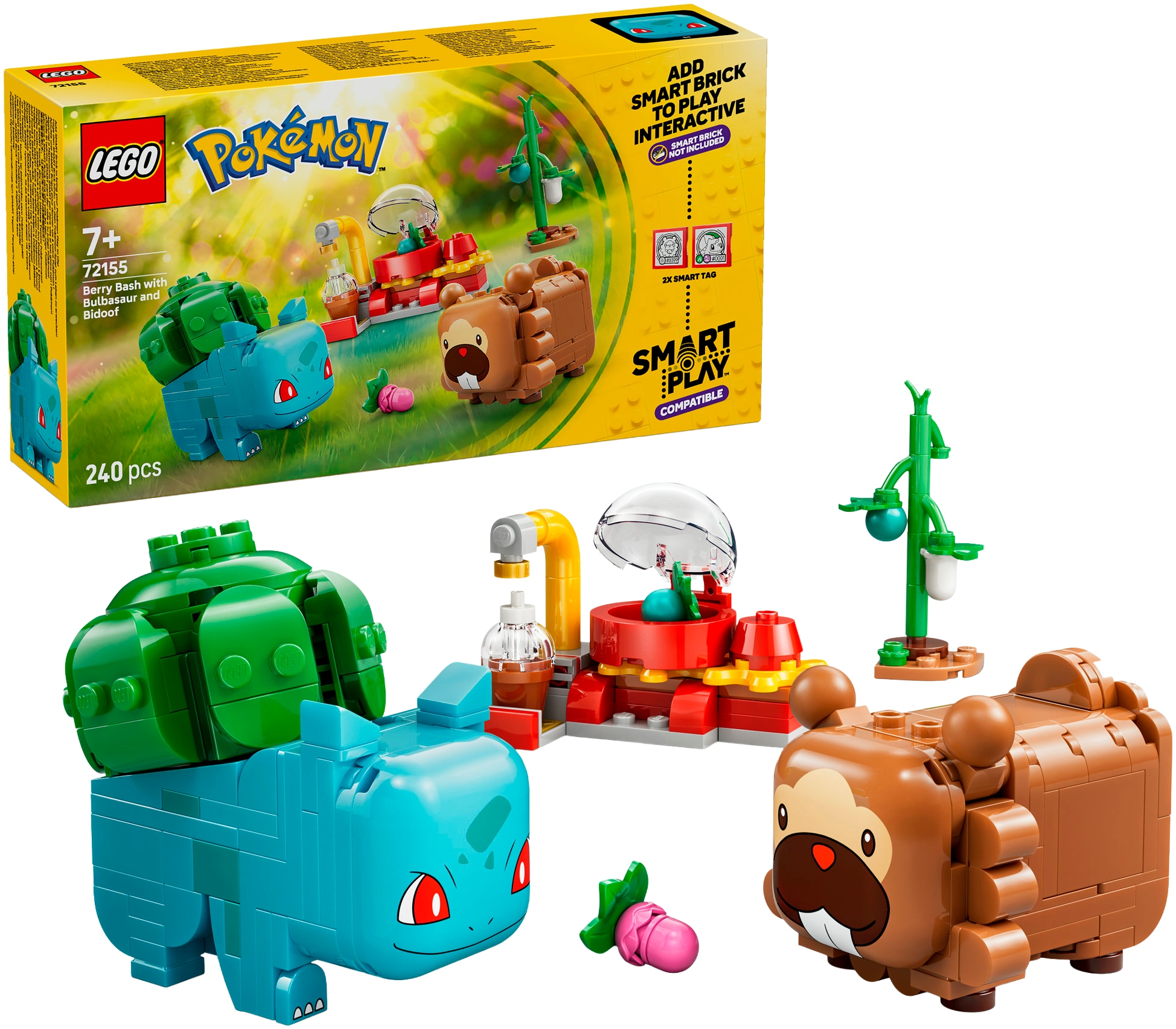 LEGO® Konstruktionsspielsteine »SMART Play: Beerenfete mit Bisasam und Bidiza (72155), LEGO Pokémon« Mit SMART Brick kombatibel (nicht enthalten)