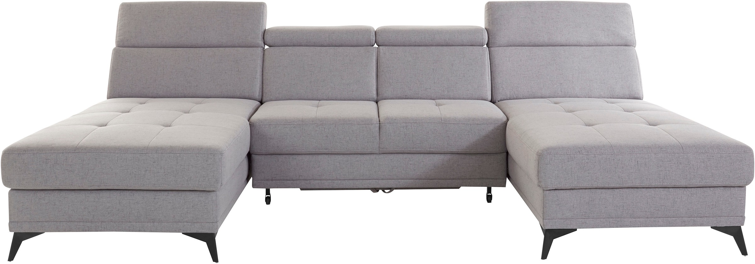 Home affaire Wohnlandschaft "Cardiz U-Form" inkl.Kopfteilverstellung und Fe günstig online kaufen