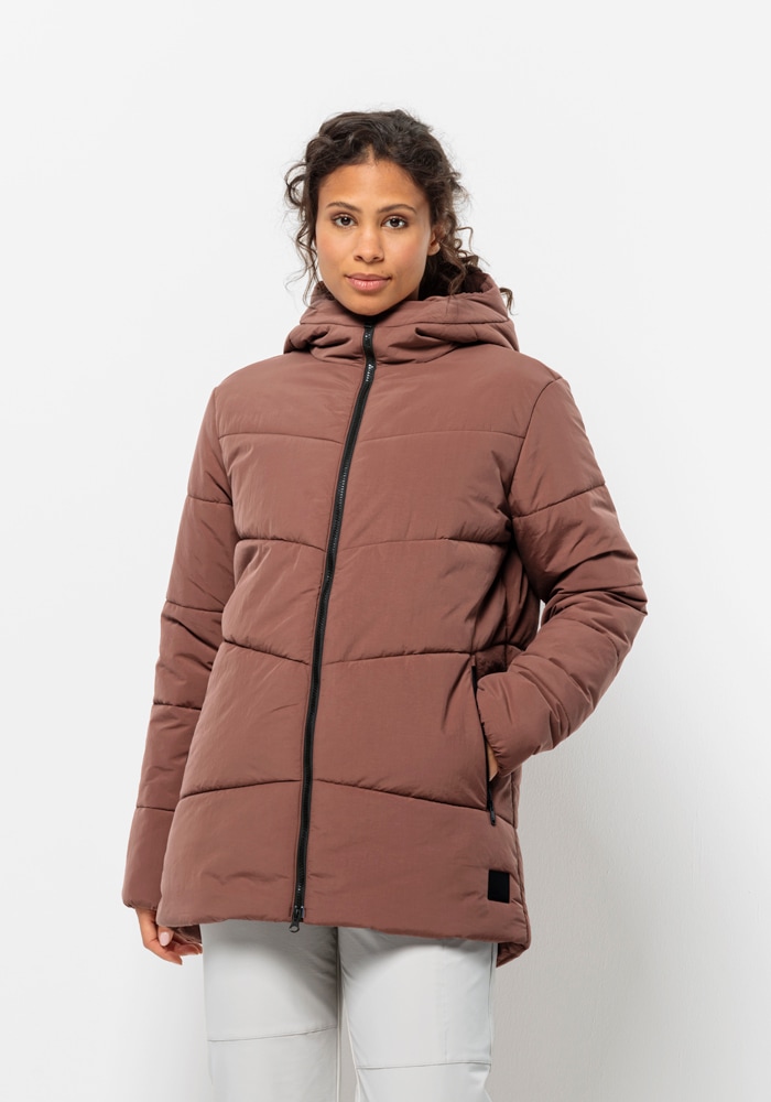 Jack Wolfskin Funktionsjacke "KAROLINGER LONG JKT W", mit Kapuze