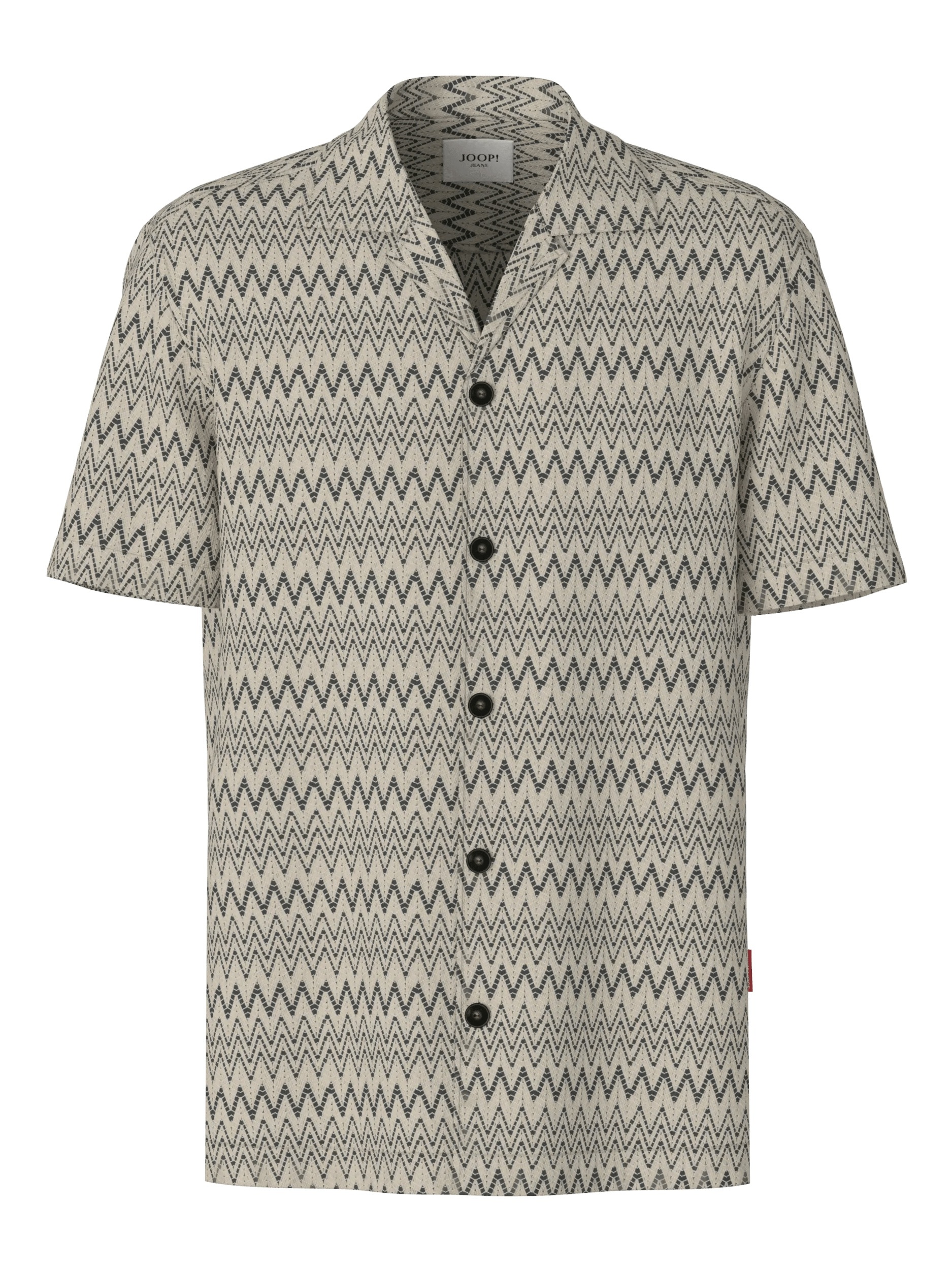 Joop Jeans Kurzarmhemd "Hanau" mit durchgehendem Zickzack-Muster günstig online kaufen