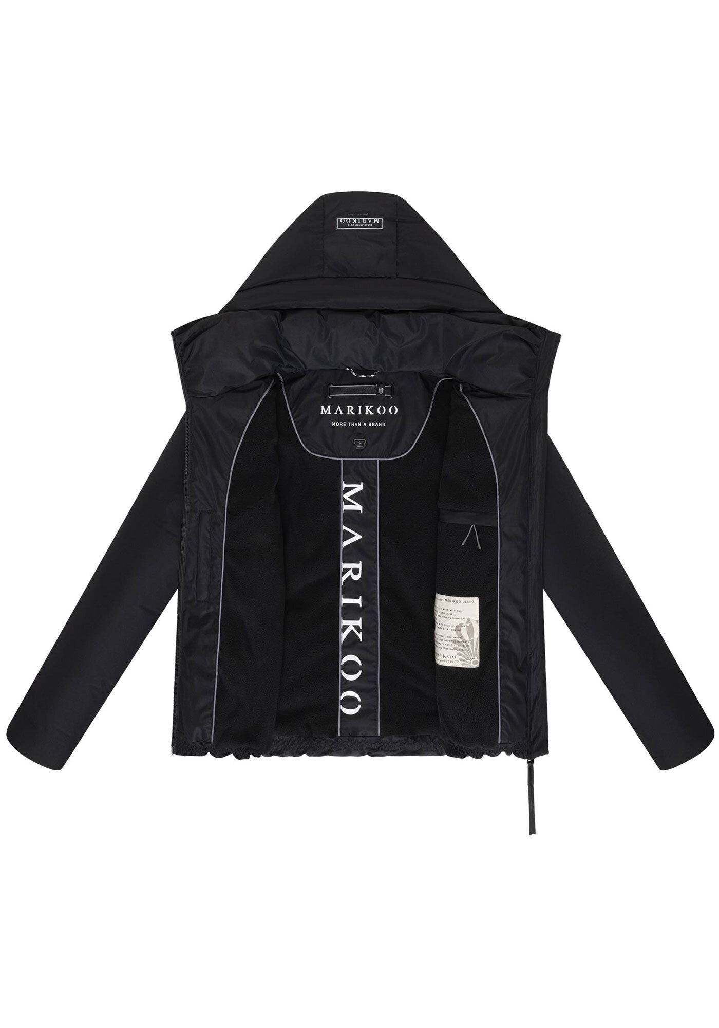Marikoo Winterjacke »Ninikaa«, kurze Winter Jacke mit extra hohem Windschutzkragen