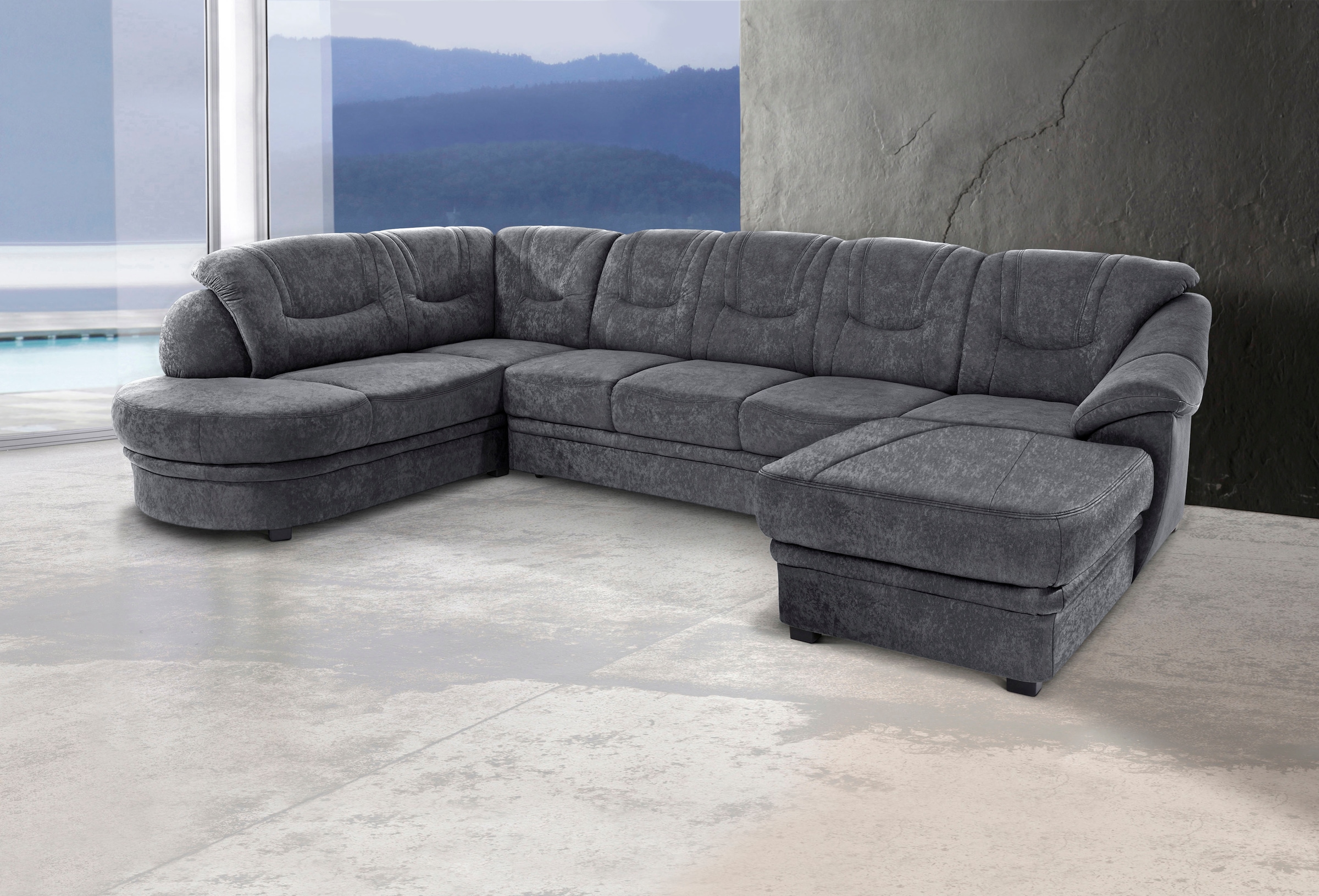 sit&more Wohnlandschaft "Savoni U-Form" wahlweise mit Schlaffunktion