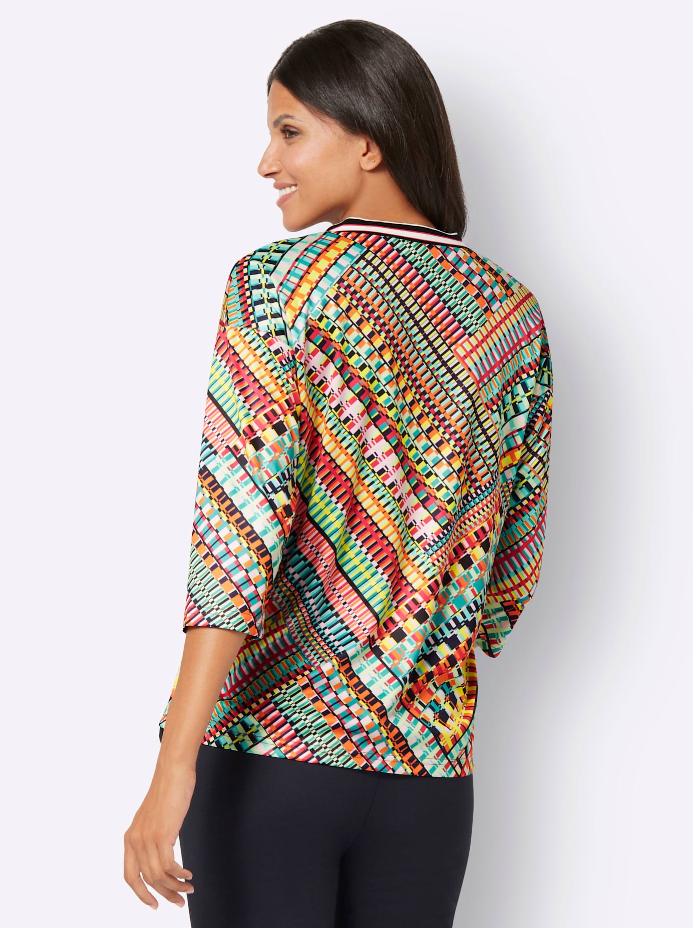 Classic Basics 3/4 Sleeve Shirt Women's Multicolored Size 48 2