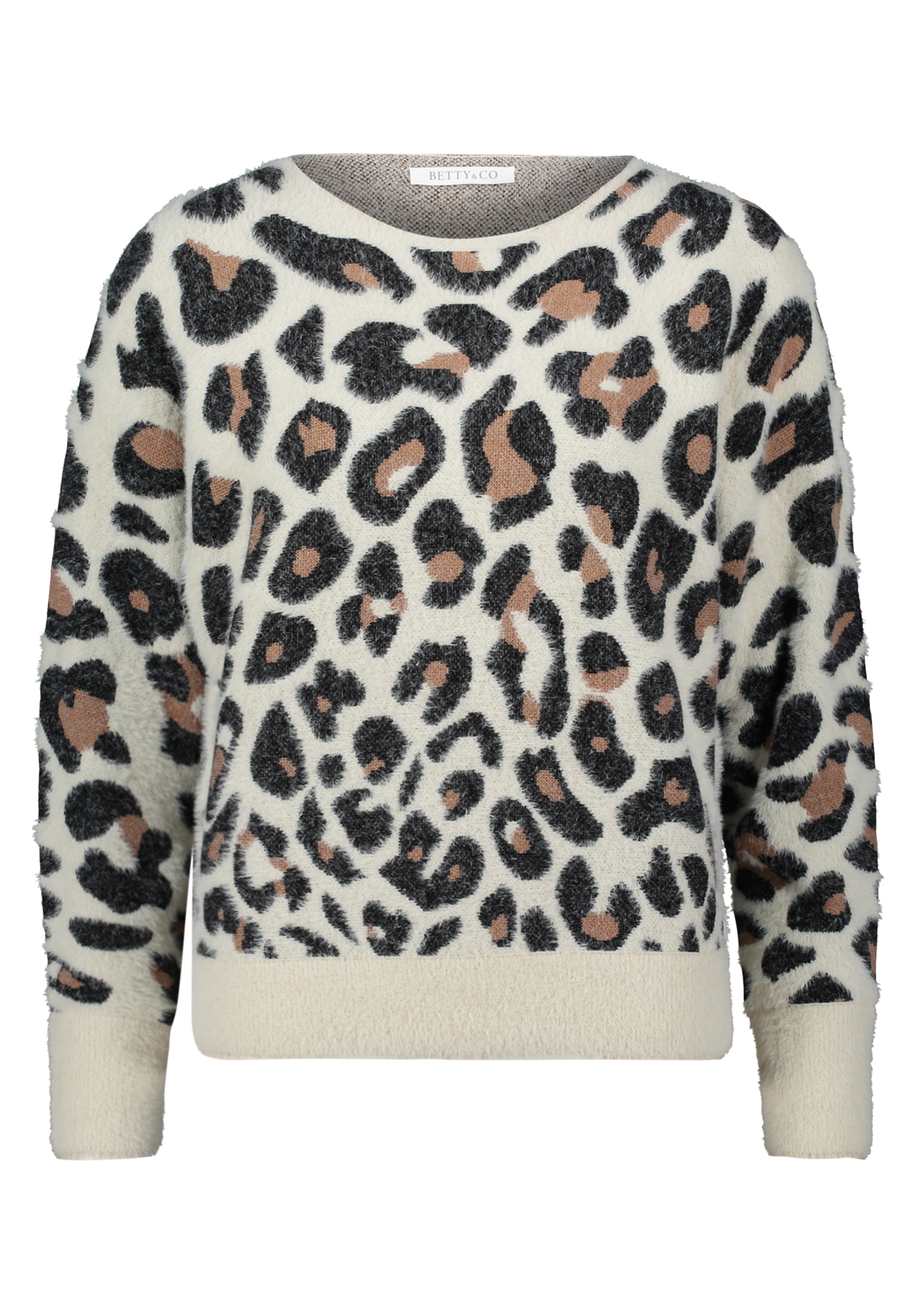 Betty&Co Strickpullover »Damen Strickpullover mit U-Boot-Ausschnitt« 1 Stk. tlg. Jacquard