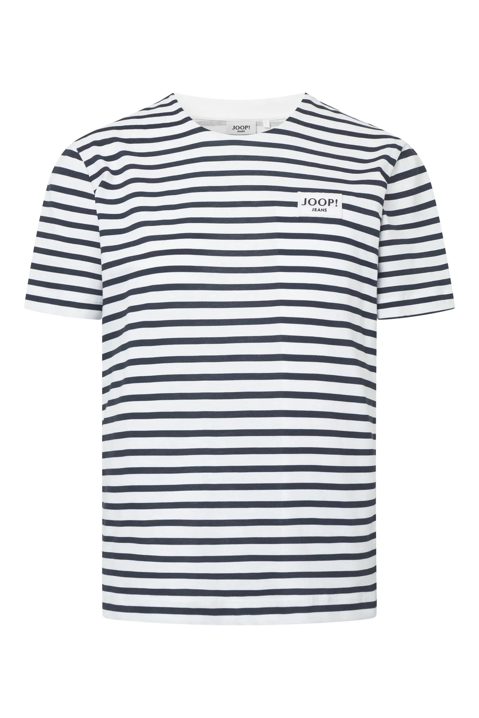JOOP T-Shirt "Teele" geringelt, gerippter Rundhals