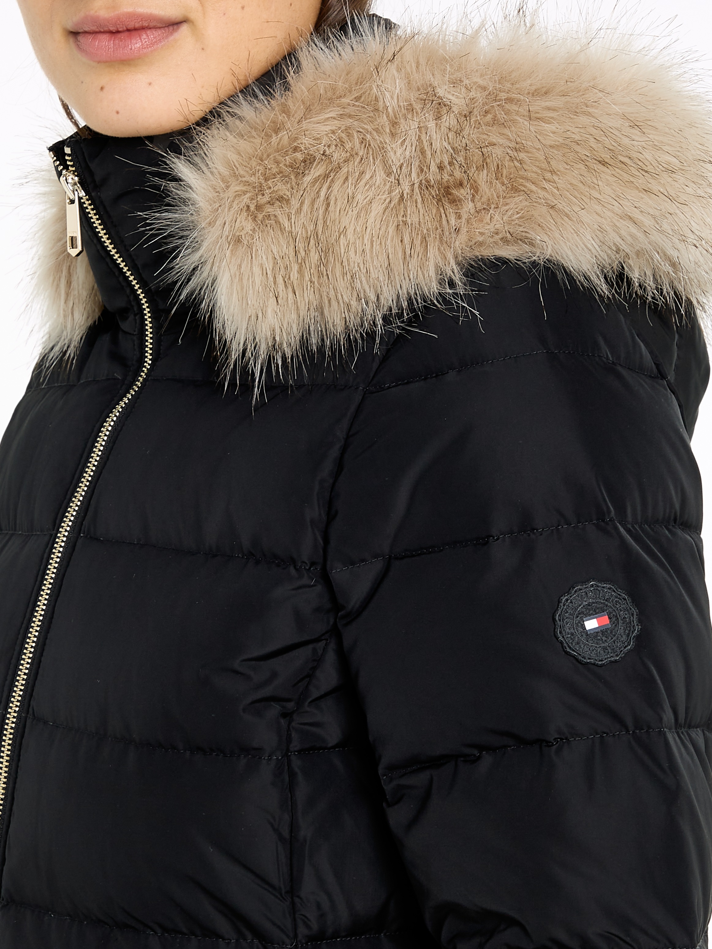 Tommy Hilfiger "HERITAGE DOWN TYRA COAT WITH FUR" mit Fellimitat günstig online kaufen