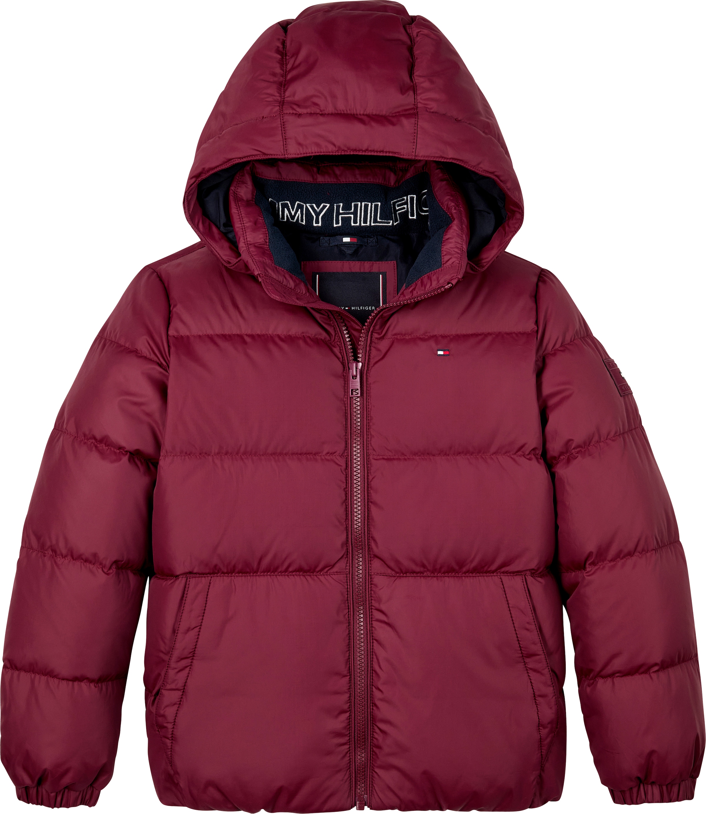 Tommy Hilfiger Daunenjacke »ESSENTIAL DOWN JACKET«, mit Kapuze, Baby bis 2 Jahre; mit Logo-Patch und Flaglabel