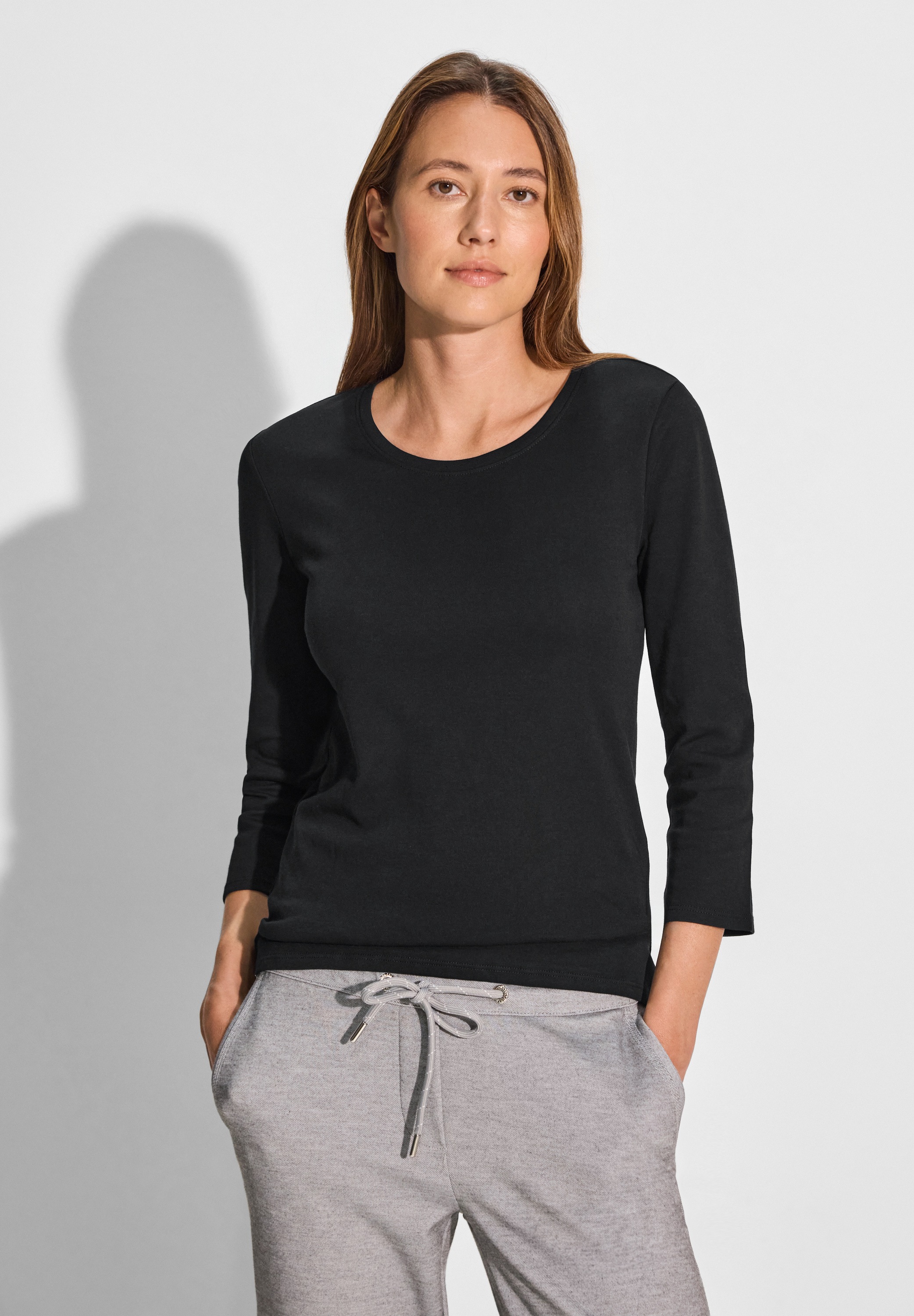 Cecil 3/4-Arm-Shirt, aus reiner Baumwolle