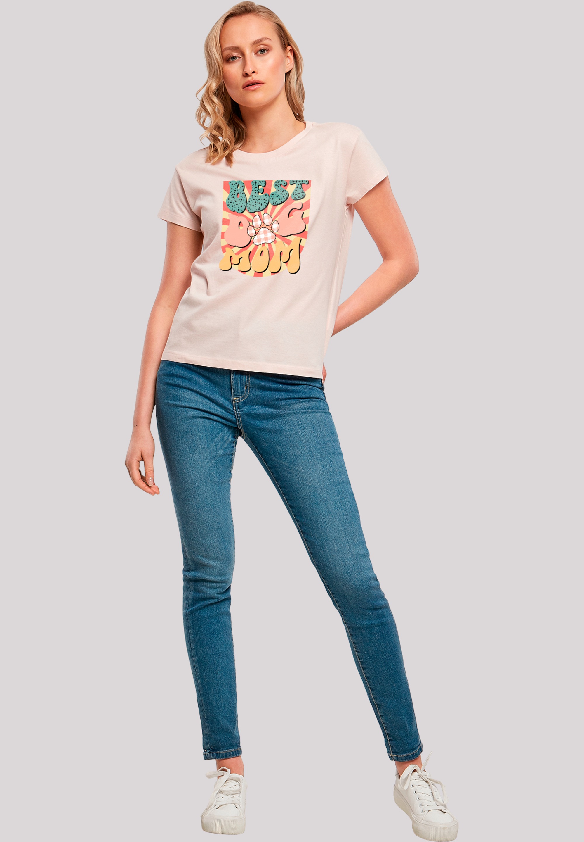 F4NT4STIC T-Shirt »Mothers Day Pet Lover Vintage Aesthetic Best Dog Mom Print«, Premium Qualität
