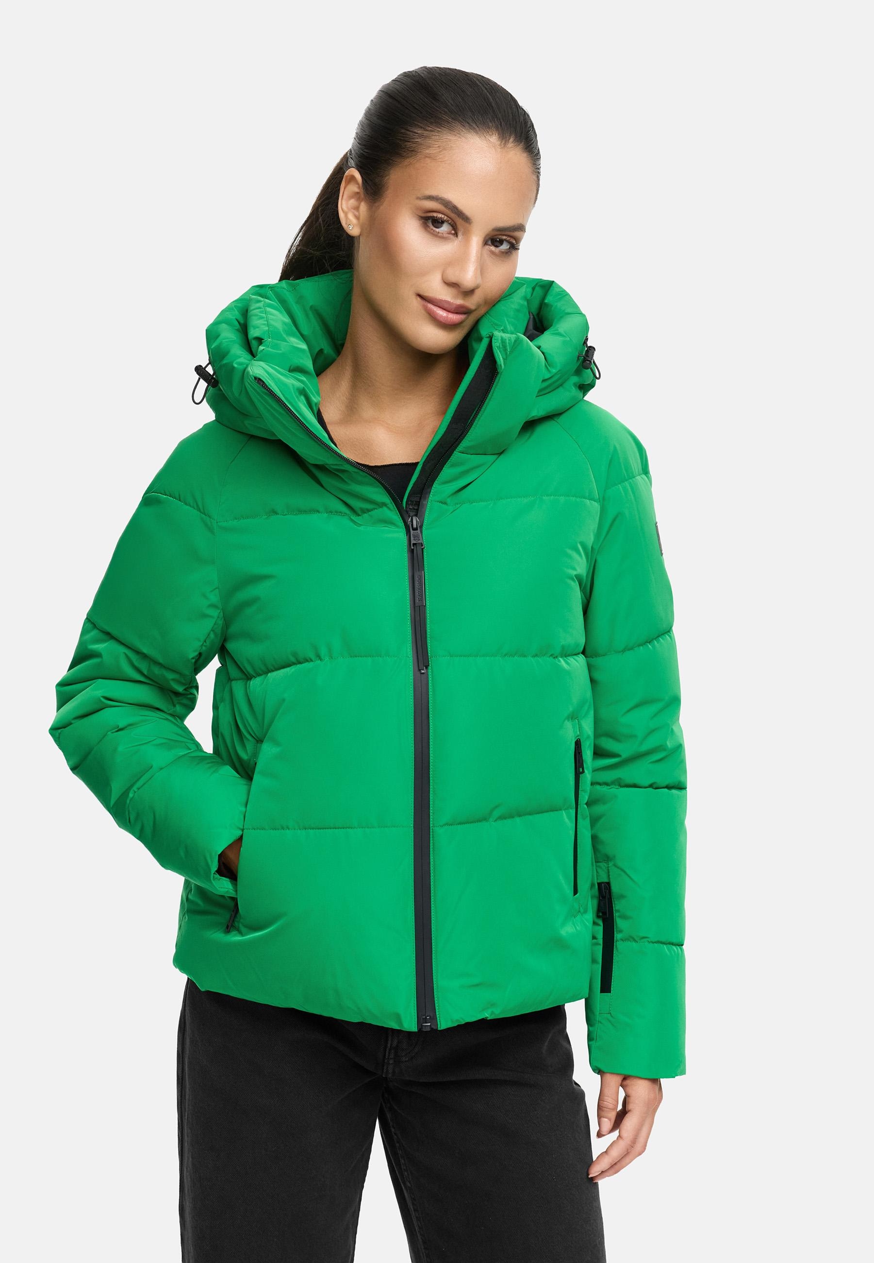 Navahoo Steppjacke »Frostherz XIV«, mit Kapuze, Kurze gesteppte Damen Winterjacke mit abnehmbarer Kapuze