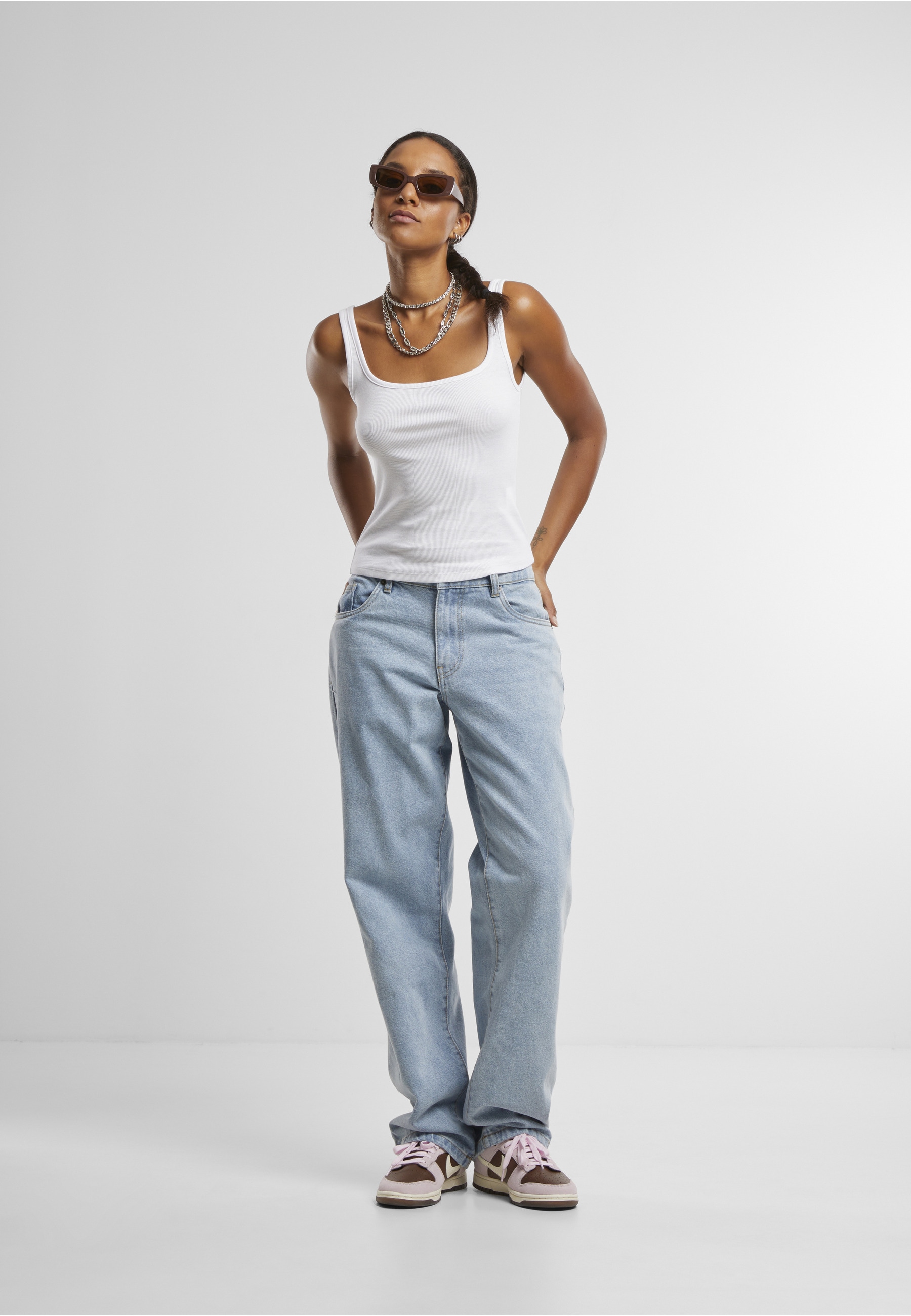 URBAN CLASSICS Muskelshirt »Urban Classics Ladies Wide Neck Rib Top 2-Pack« 1