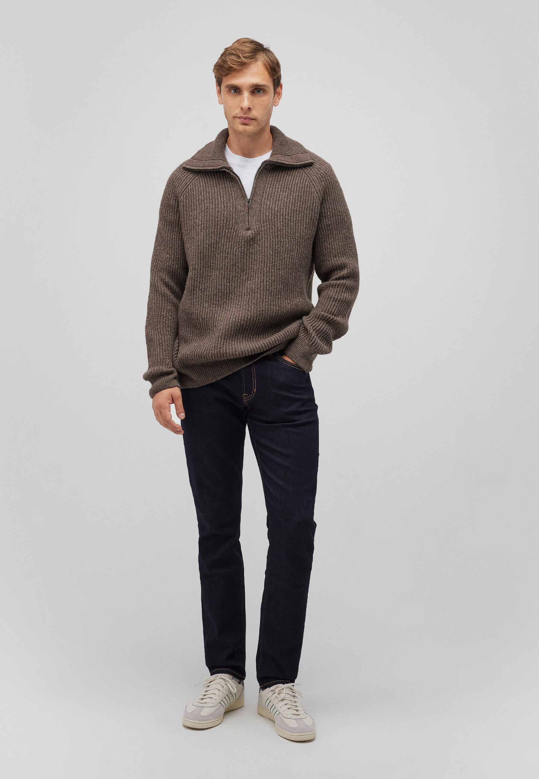 Troyer »HALF ZIP SWEATER«, Woll-Troyer