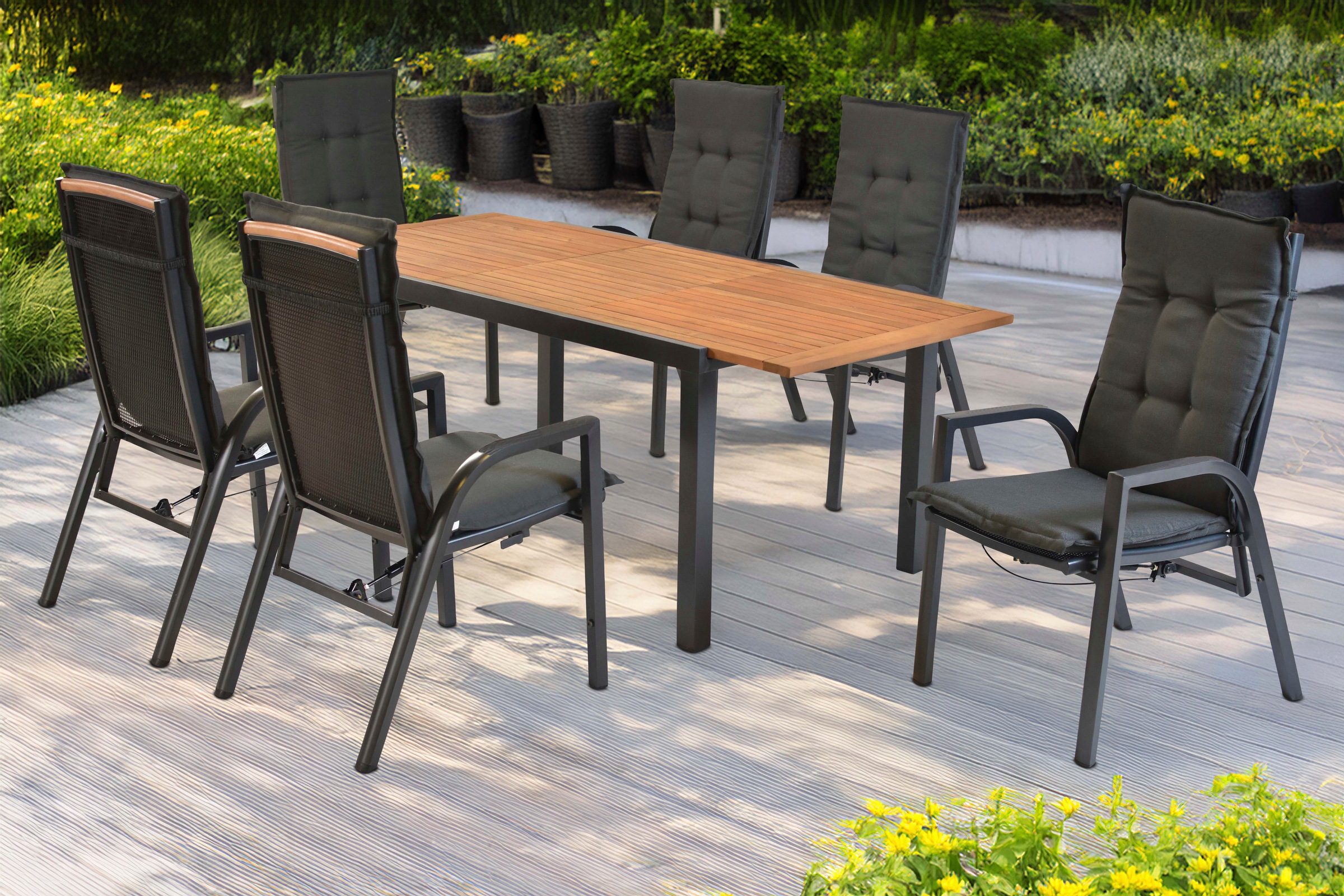 MERXX Garten-Essgruppe ""Tilos"", (Set, 13 tlg., Rückenabschluss und Armleh günstig online kaufen