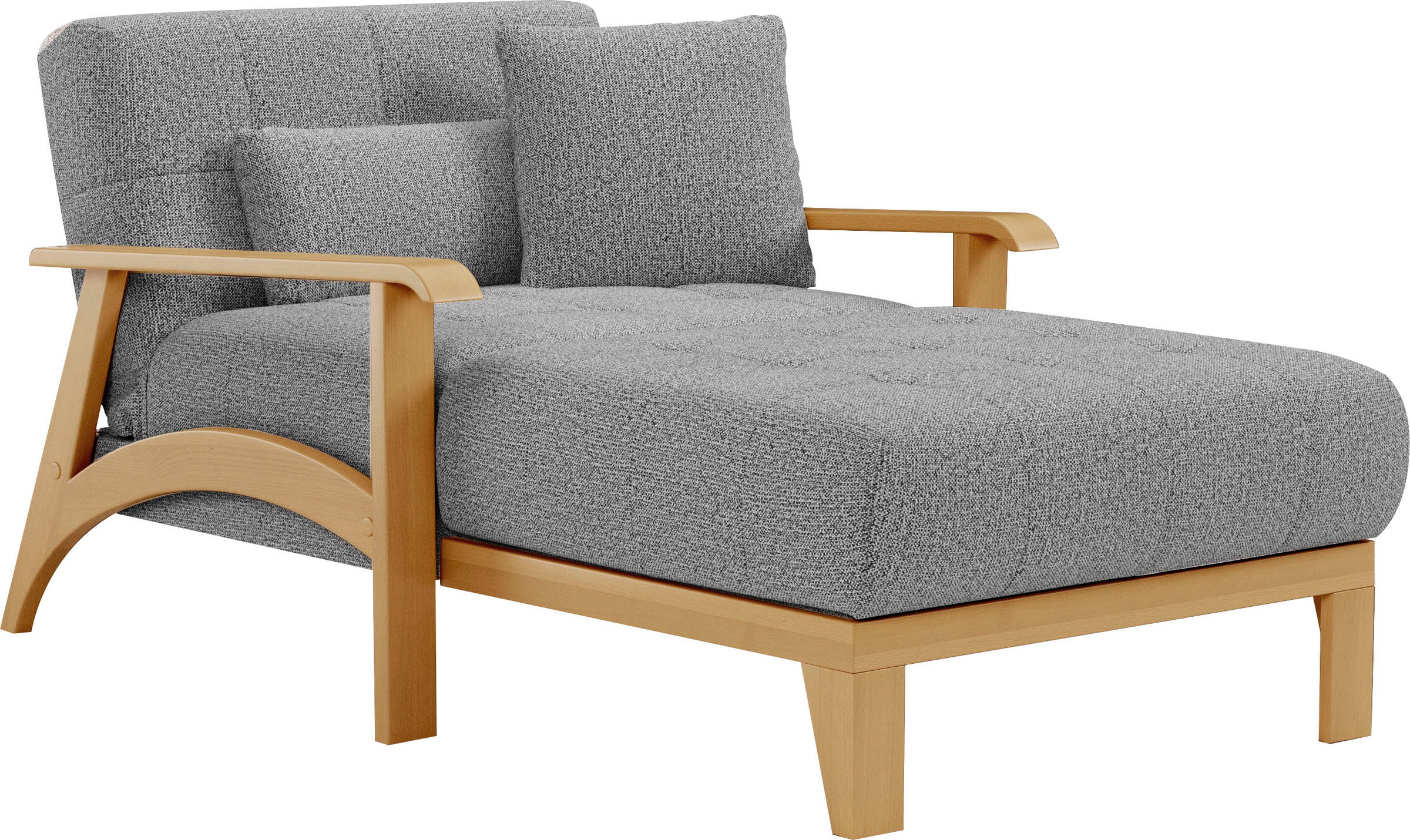 sit&more Recamiere »Billund«, Armlehnen aus eichefarbigem Buchenholz, verschiedene Bezüge und Farben