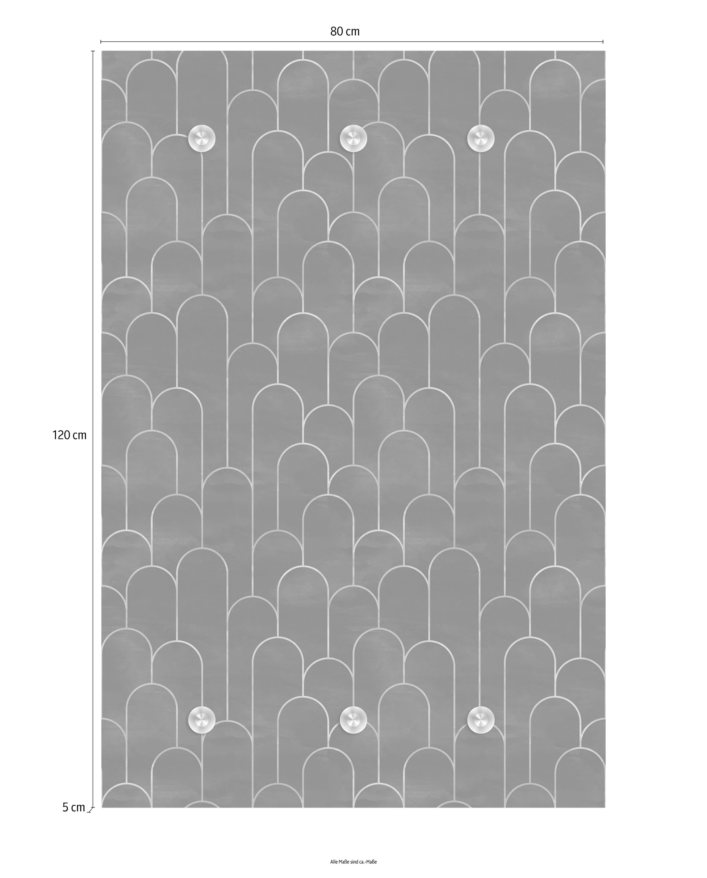 queence Garderobenleiste »Bogen«, mit 6 Haken, 80 x 120 cm