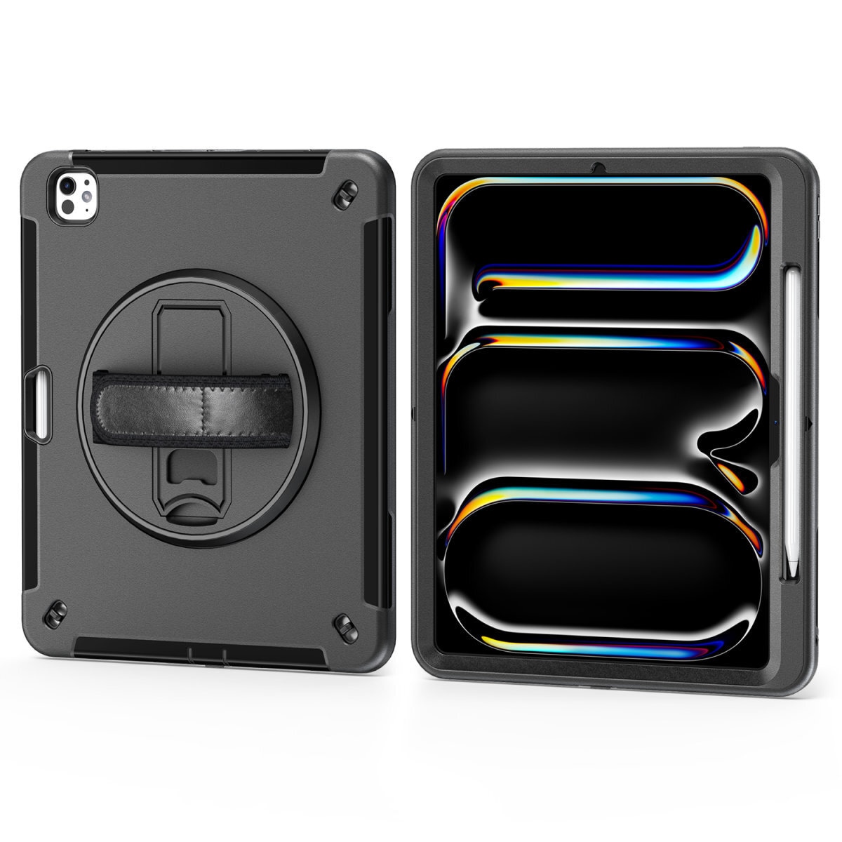 4smarts Tablet-Hülle »Rugged Case GRIP für Apple iPad Pro 13 (M4, 2024)«, Backcover, Schutzhülle, Handyschutzhülle, Case, Schutzcase, stoßfest