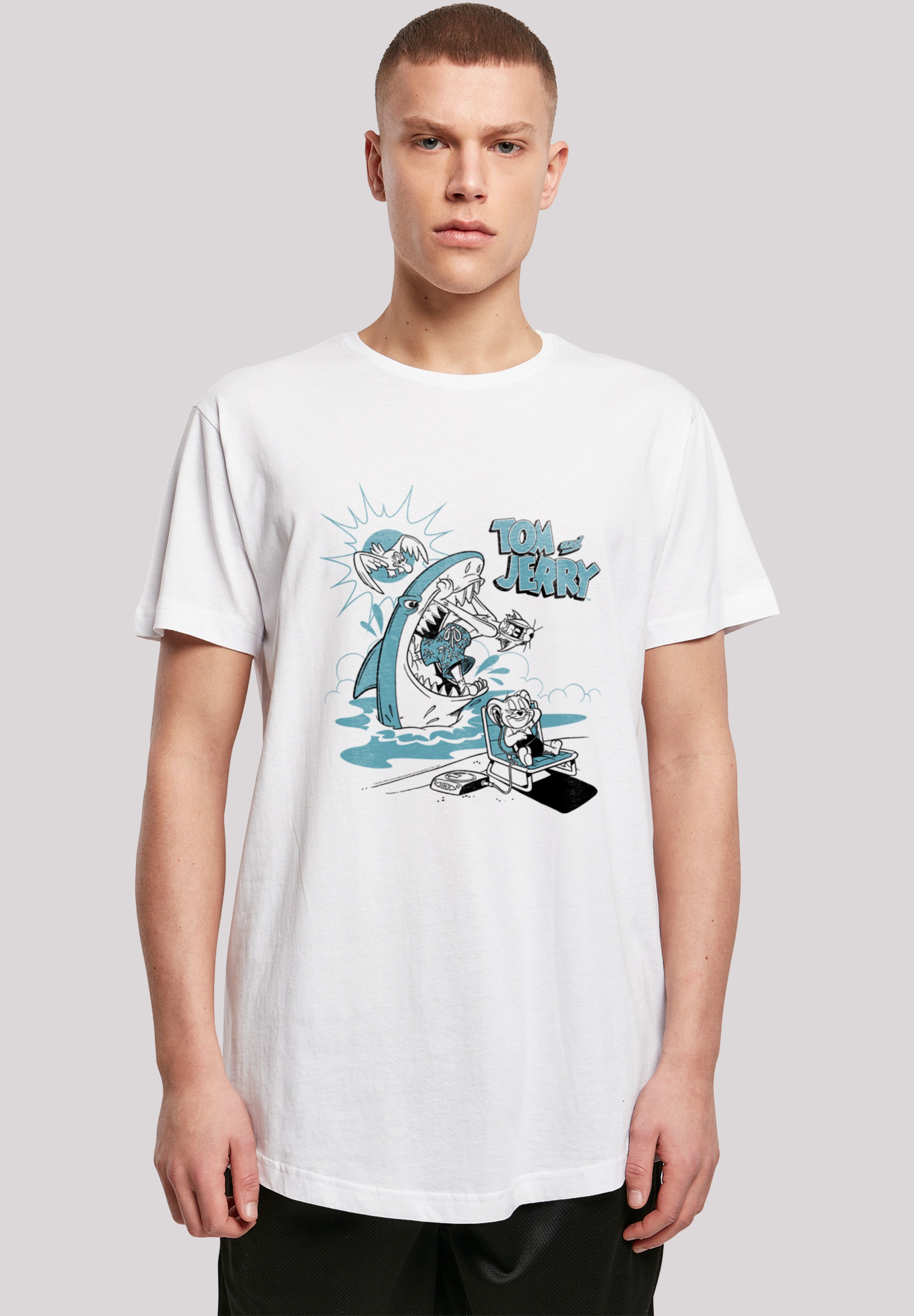 F4NT4STIC T-Shirt "Tom and Jerry TV Serie Summer Shark", Herren,Premium Mer günstig online kaufen