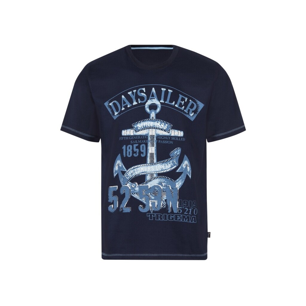 Trigema T-Shirt »TRIGEMA T-Shirt mit maritimem Anker-Druckmotiv«