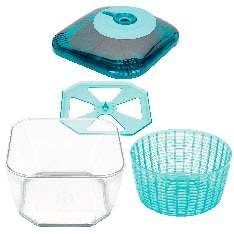 Genius Salatschleuder »Nicer Dicer Chef Pro Salatschleuder, Set 4-tlg.«, (Set, 4 tlg.), 4 in 1: Waschen, Schleudern, Abgießen und Servieren – alles in einem