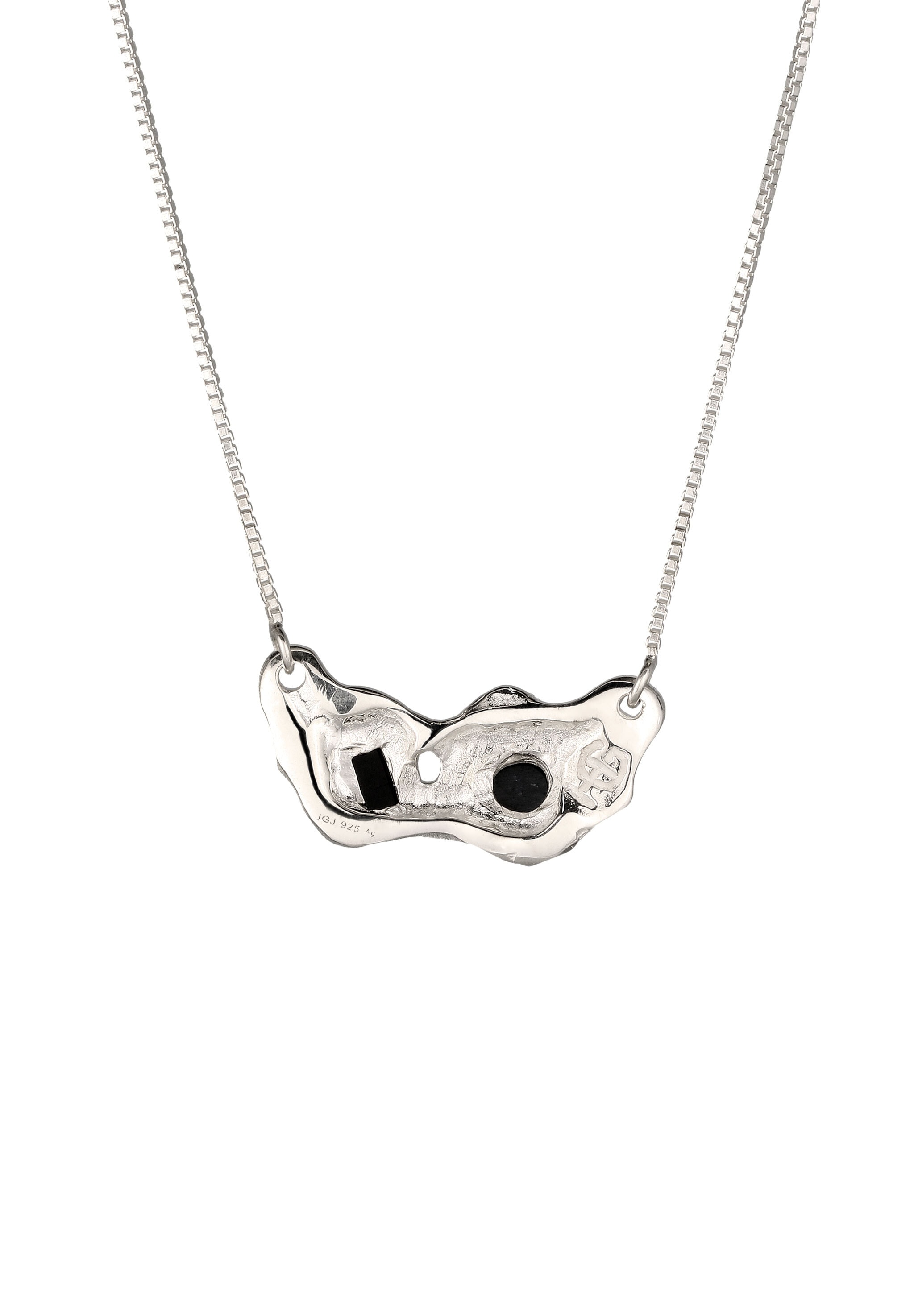HAZE & GLORY Silberkette »Halskette Tigerauge Onyx Schwarz Organic 925 Sterling Silber«