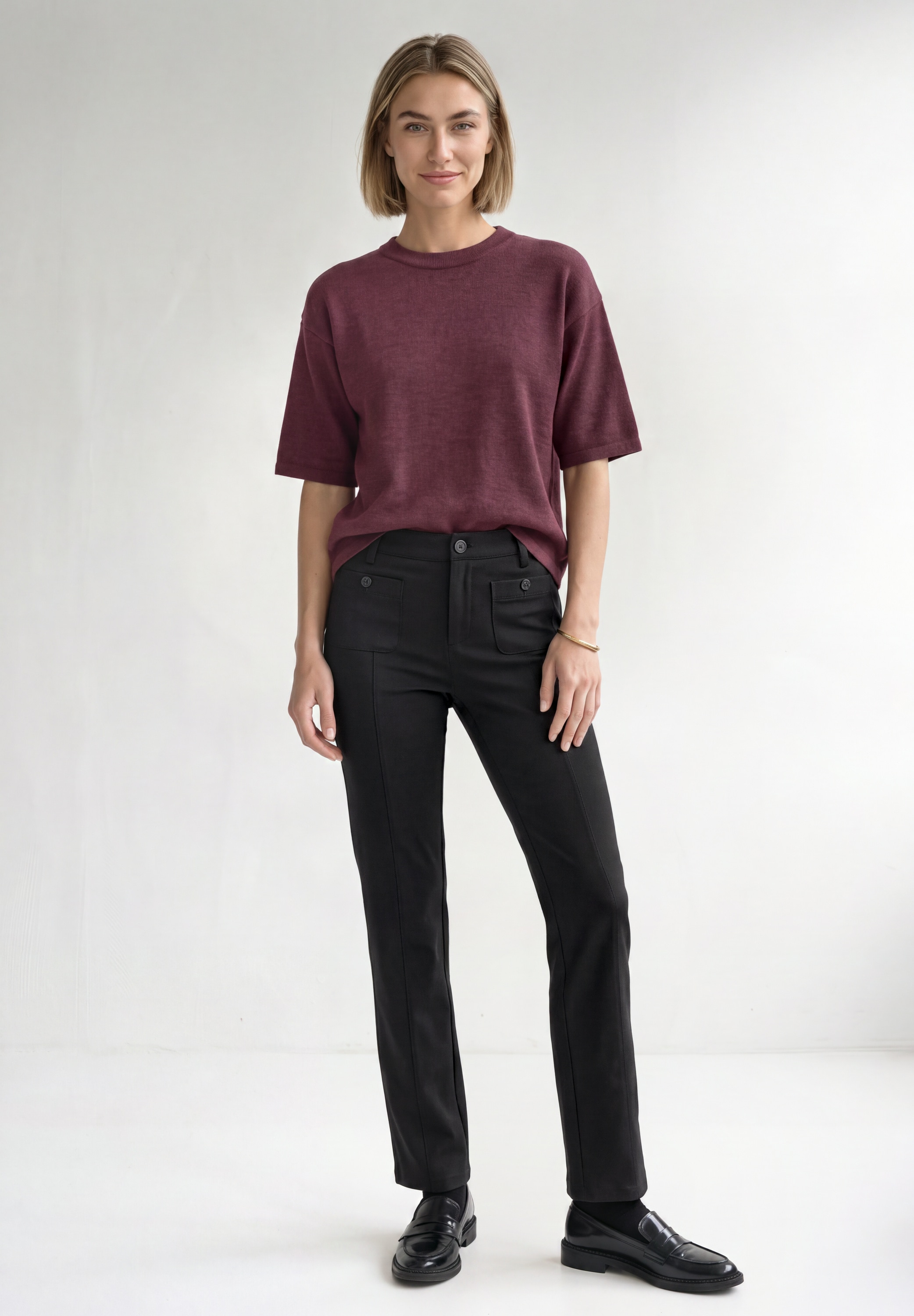 STREET ONE Stoffhose  High Waist