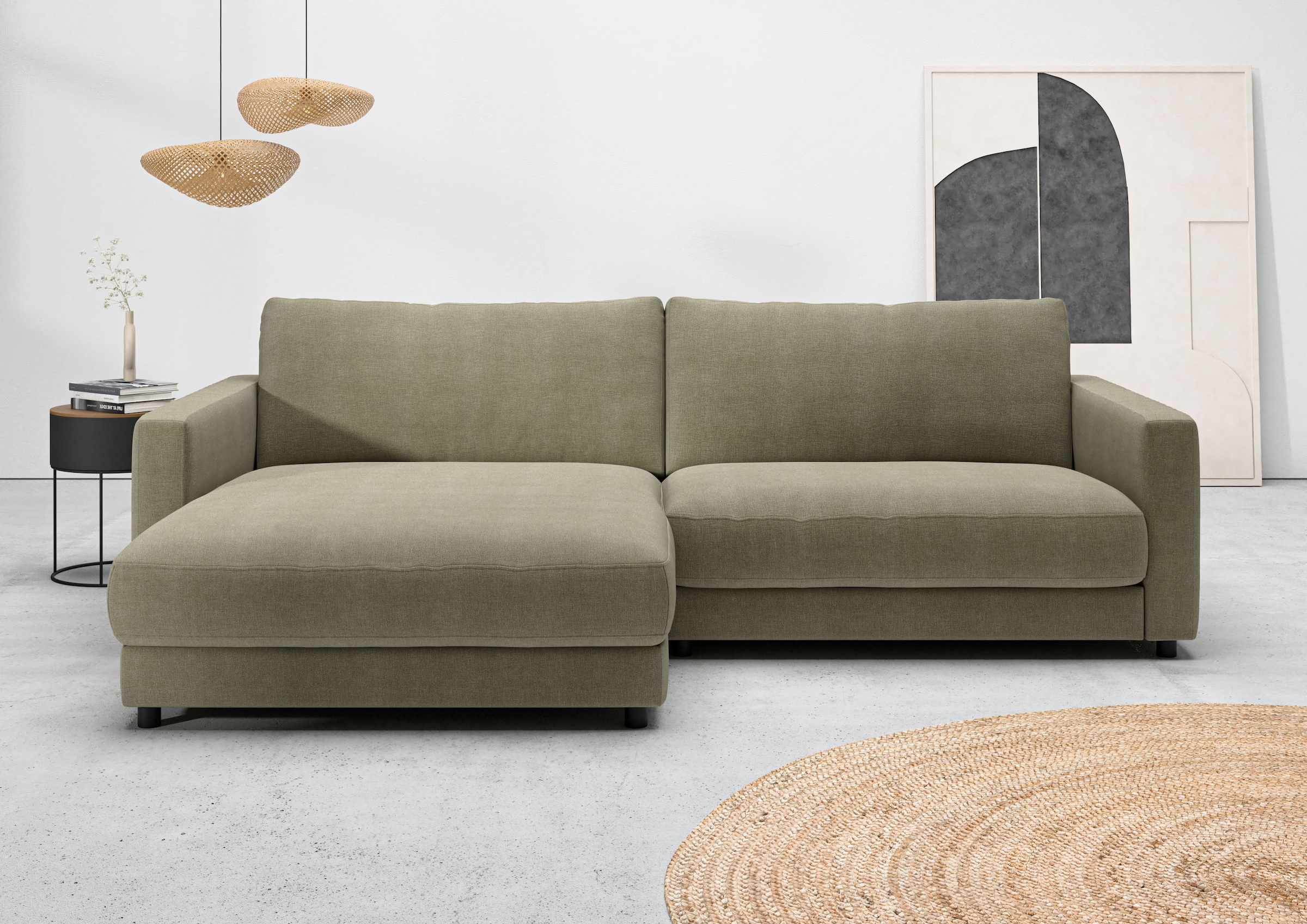 Home affaire Ecksofa "Ecksofa Jiro, L-Form, große Sitztiefe, Breite 265 cm" günstig online kaufen