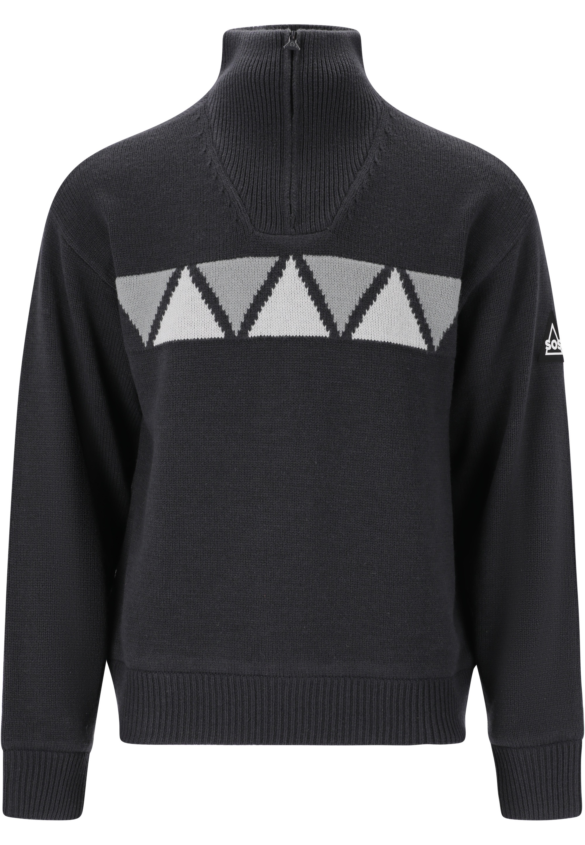 SOS Strickpullover »Aboda«, mit winddichter Innenschicht