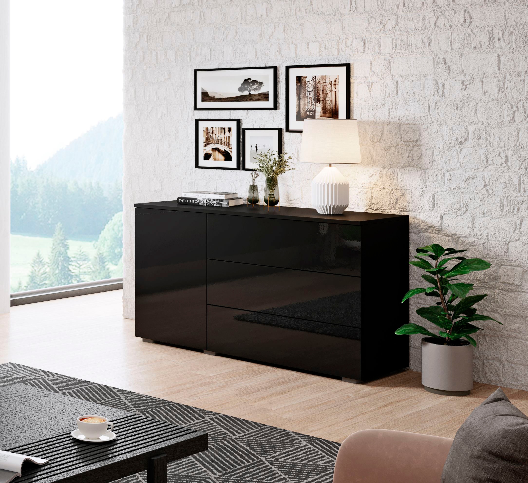 INOSIGN Sideboard "PARIS" 1 Stk. tlg. Moderne 110cm breite grifflose Kommod günstig online kaufen